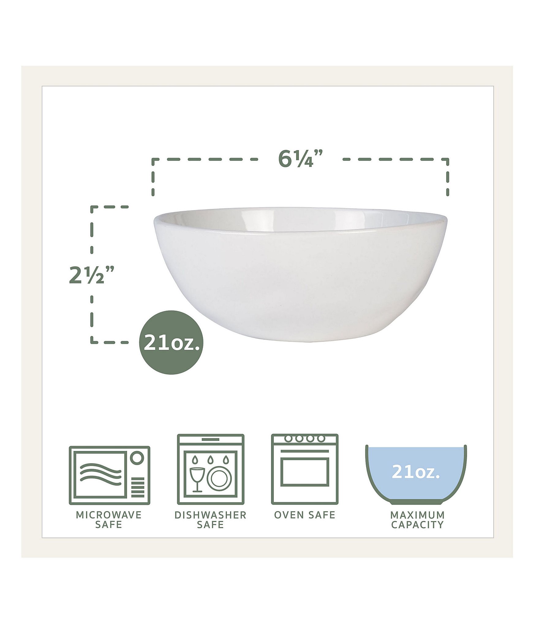 Fitz and Floyd Everyday White Organic Soup Cereal Bowls, Set of 4