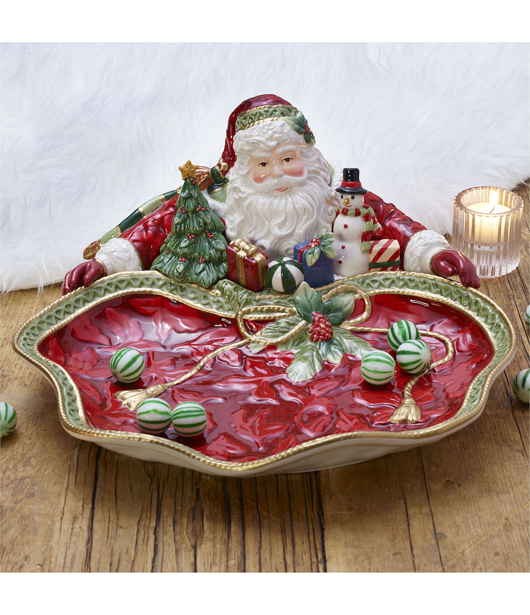 Fitz and Floyd Holiday Collection Santa Server