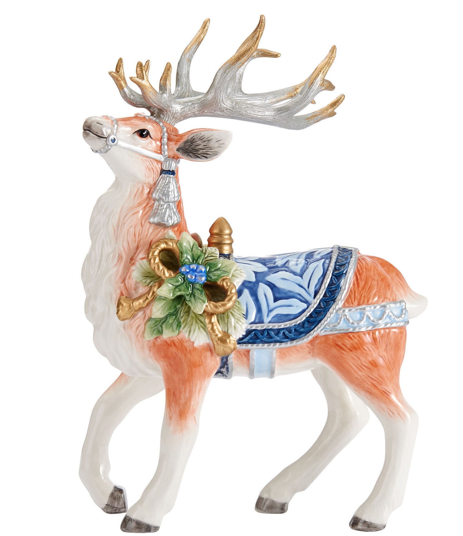 Fitz And Floyd Holiday Home Collection Blue Deer Figurine Dillard's