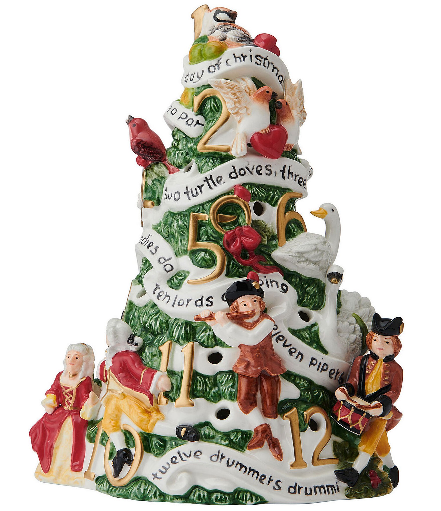 Fitz and Floyd Holiday Luminary Collection 12 Day of Christmas Figurine