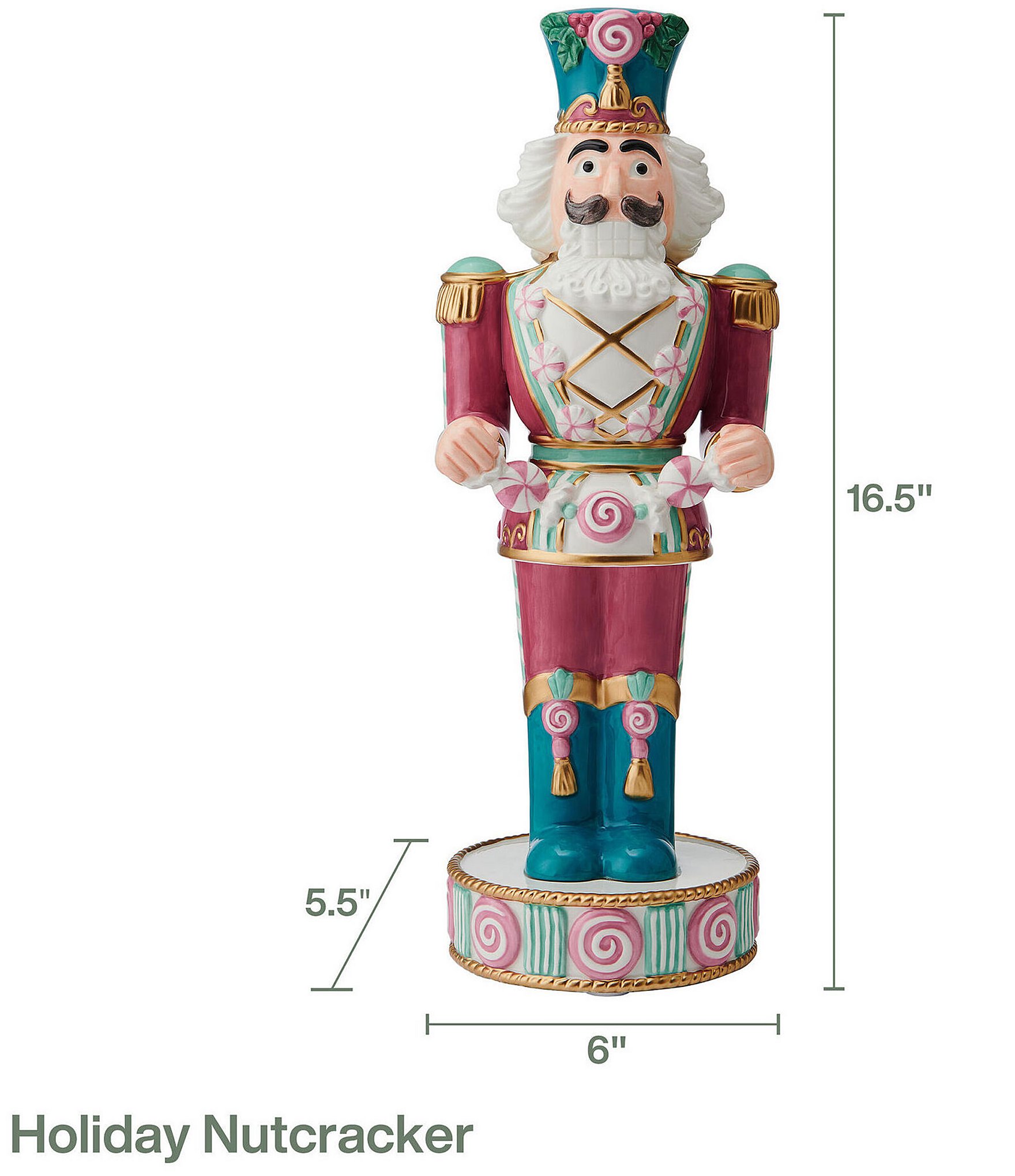 Fitz and Floyd Holiday Nutcracker Collection Cotton Candy Soldier Figurine