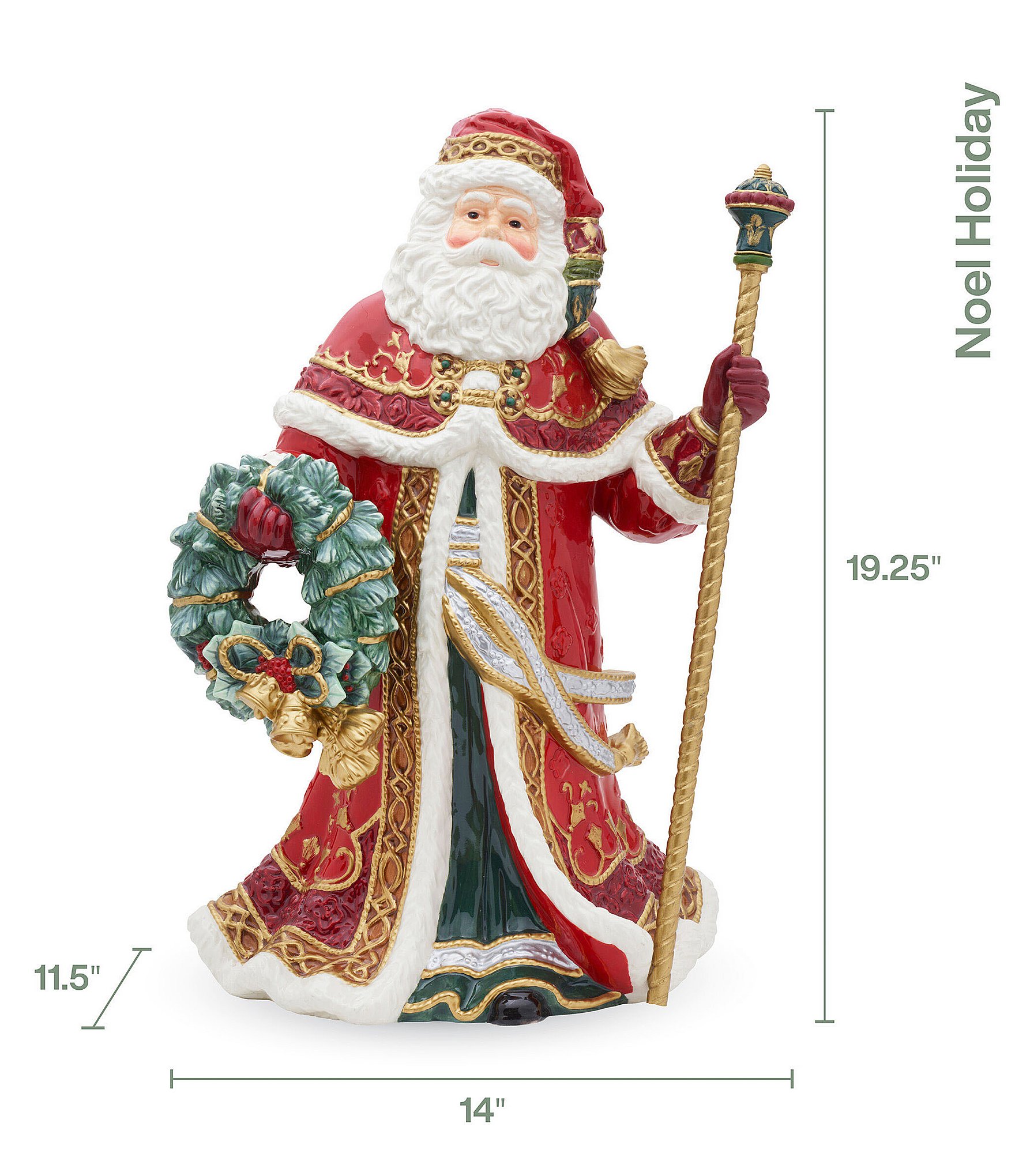 Fitz and Floyd Noel Holiday Grand Santa Figurine