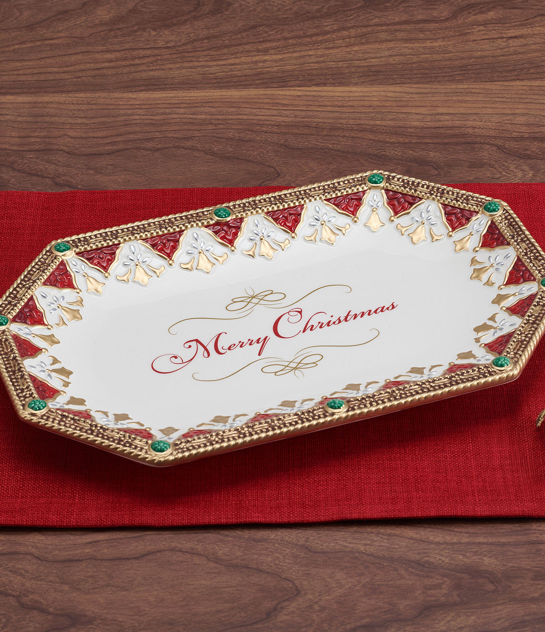 Fitz and Floyd Noel Holiday Sentiment Tray