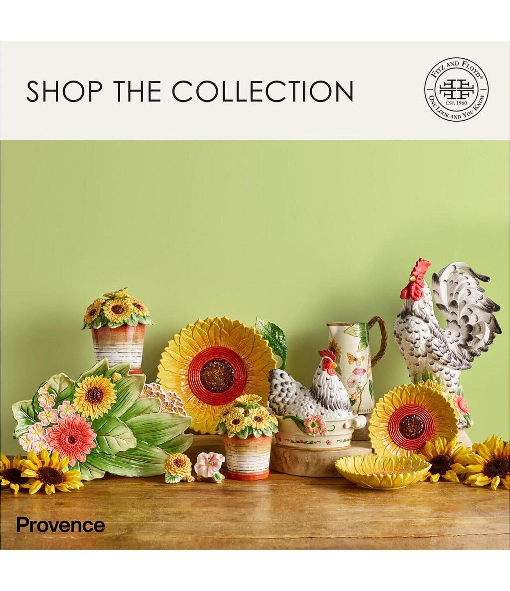 Fitz and Floyd Provence Rooster Covered Vegetable Bowl