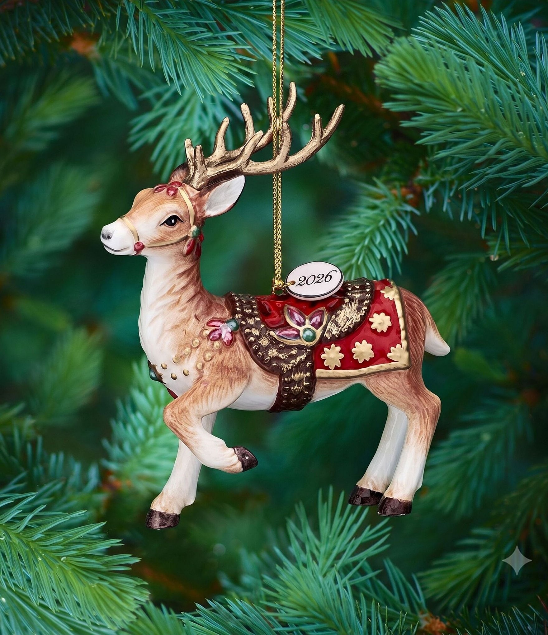 Fitz and Floyd Renaissance Deer Ornament