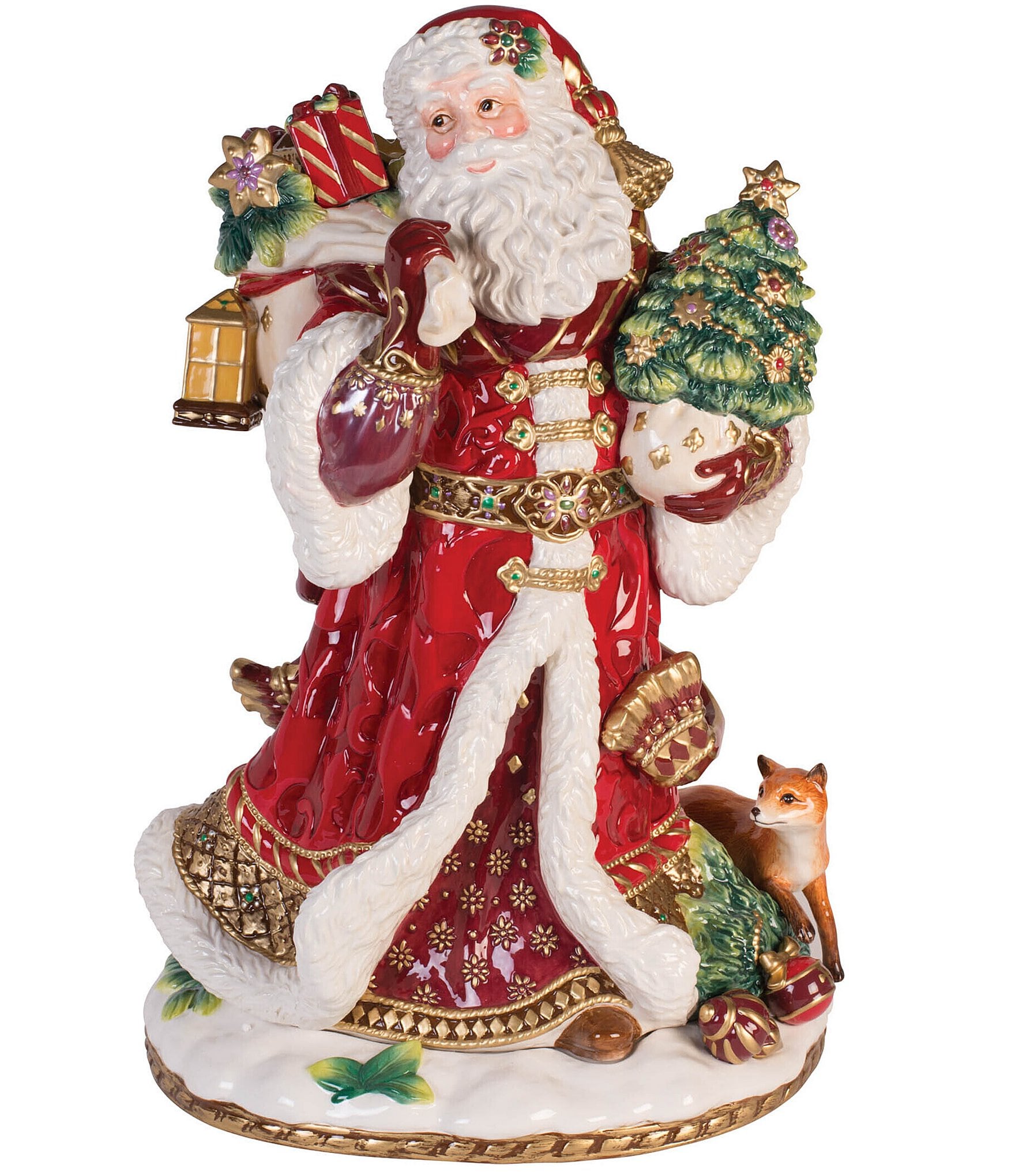 Fitz And Floyd Renaissance Holiday Collection Santa Figurine
