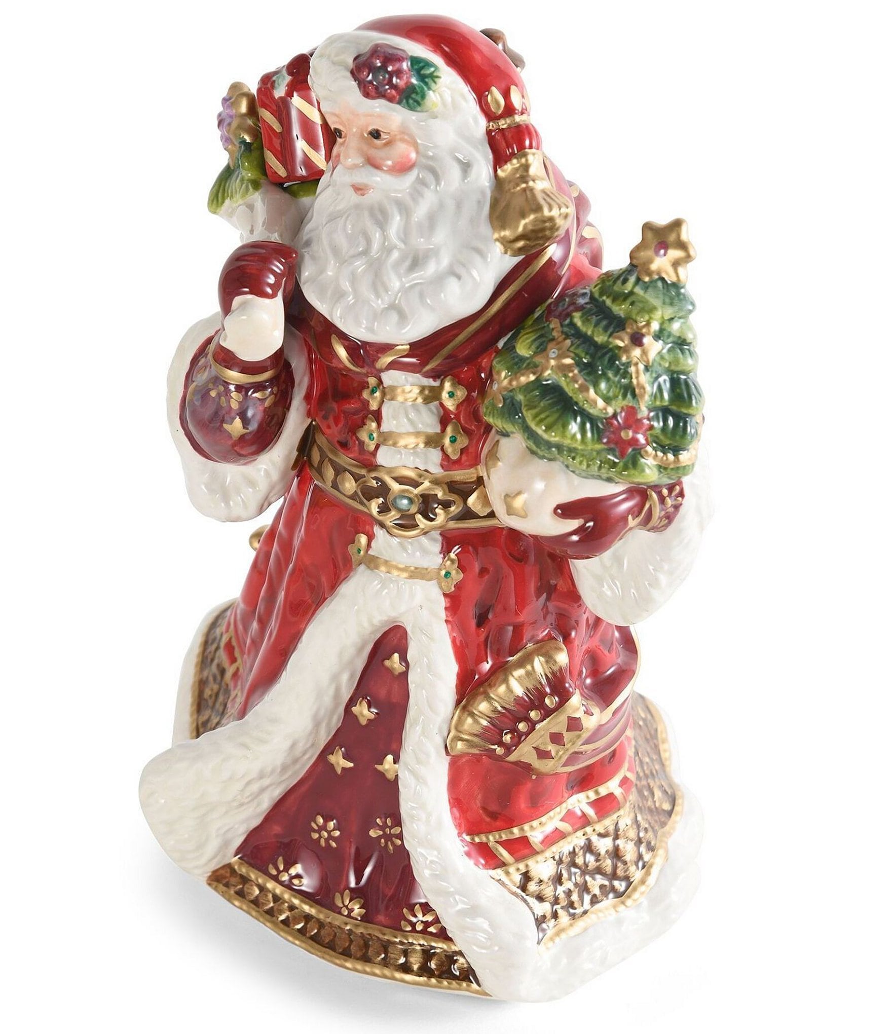 Fitz and Floyd Renaissance Holiday Santa Musical Figurine