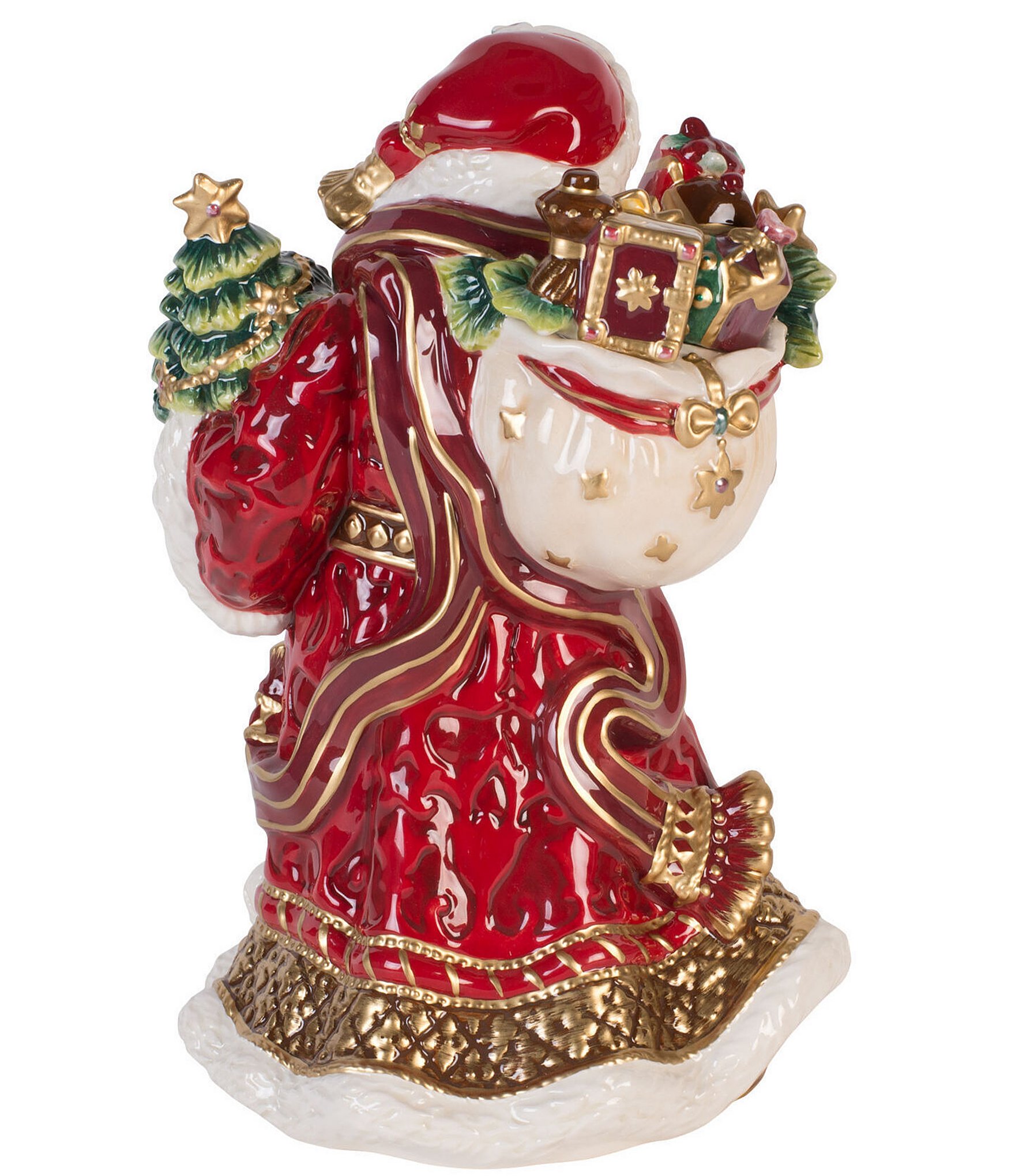 Fitz and Floyd Renaissance Holiday Santa Musical Figurine