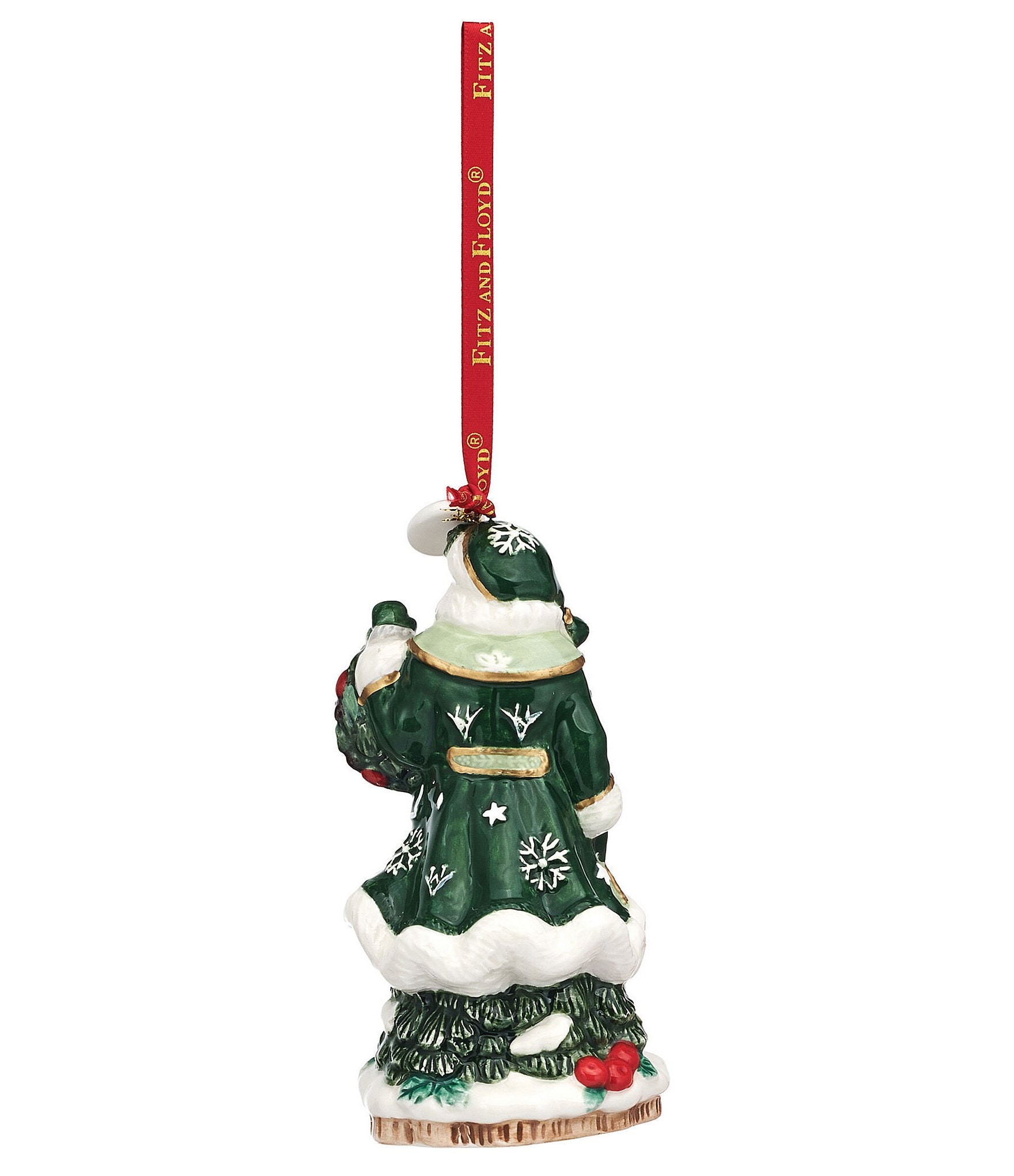 Fitz and Floyd Winter Frost Collection 2026 Santa Bell Ornament