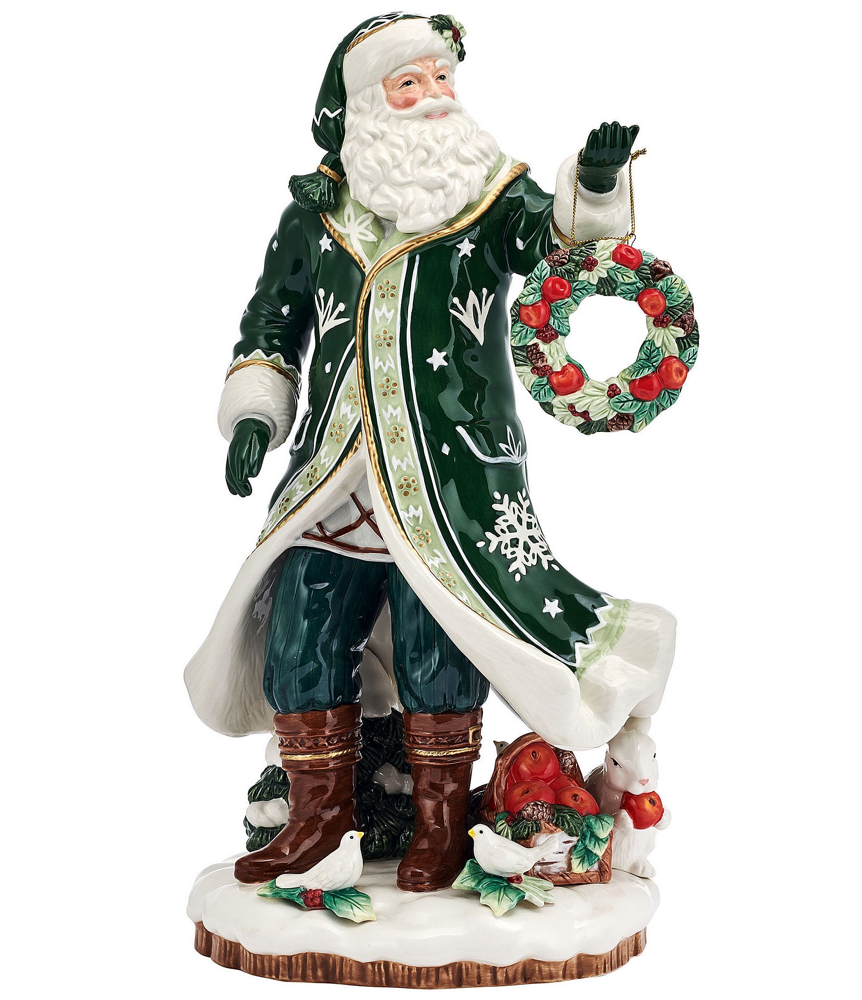 Fitz and Floyd Winter Frost Collection Santa Figurine