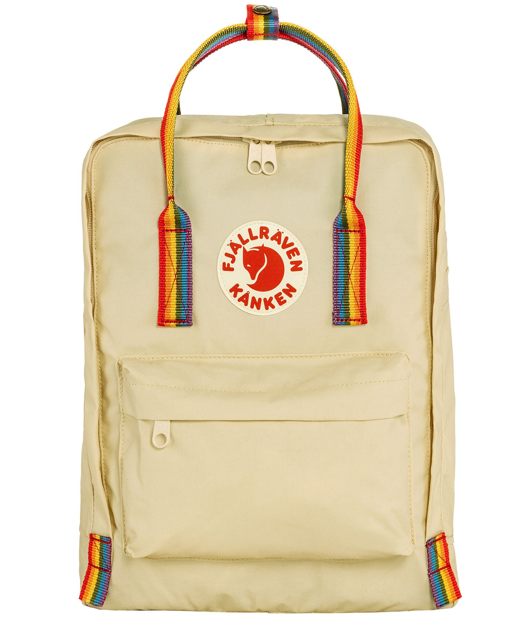 Fjallraven Patch Logo Kanken Rainbow Handle Backpack