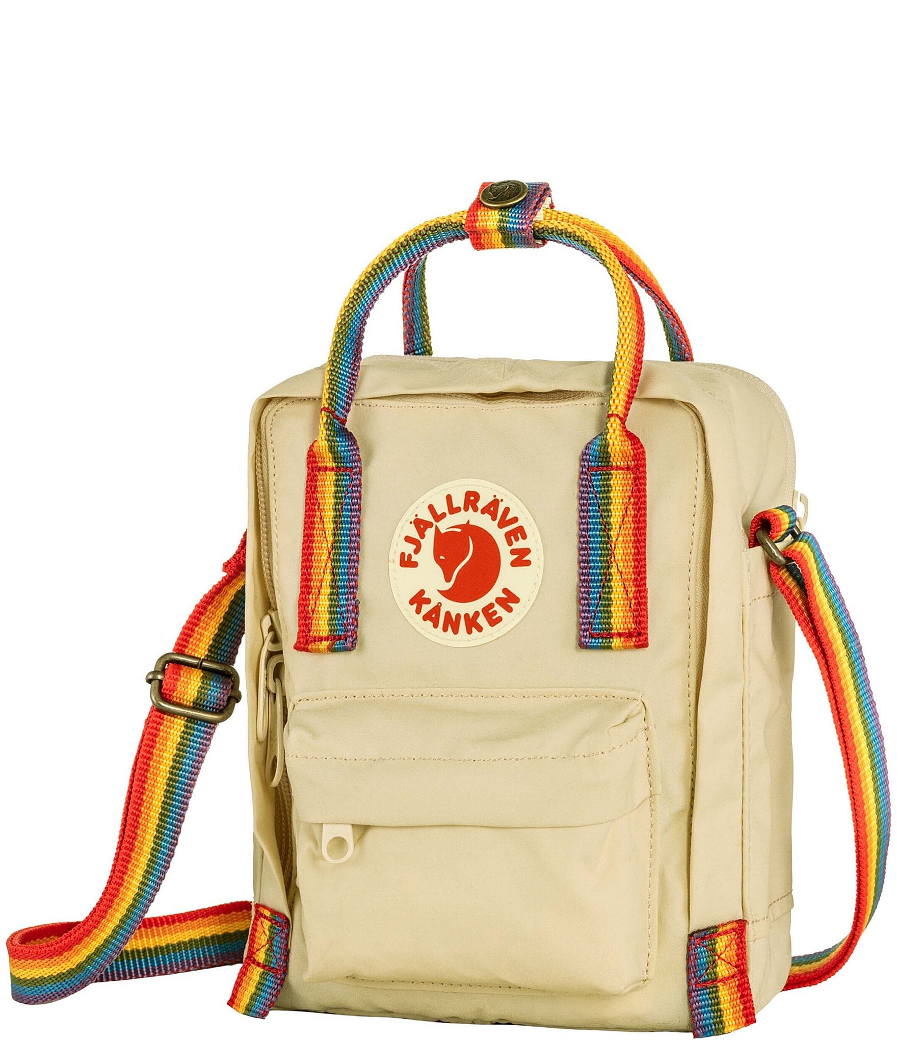 Fjallraven Patch Logo Kanken Rainbow Handle Sling Bag