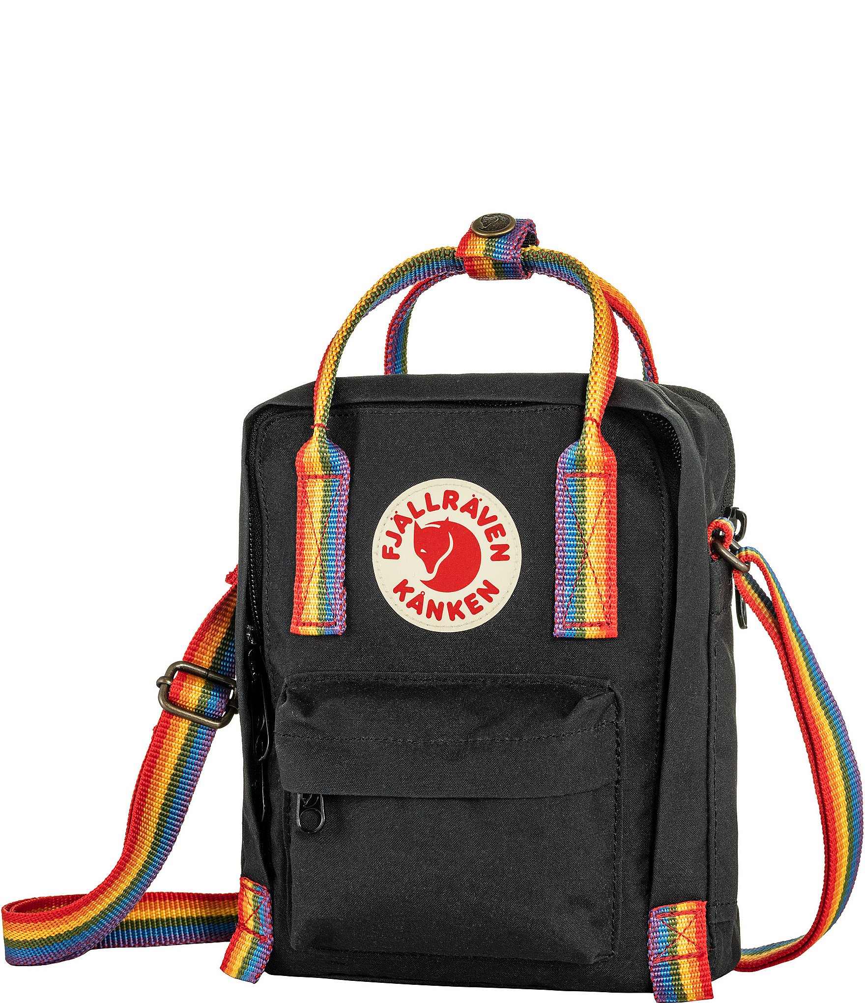 Fjallraven Patch Logo Kanken Rainbow Handle Sling Bag