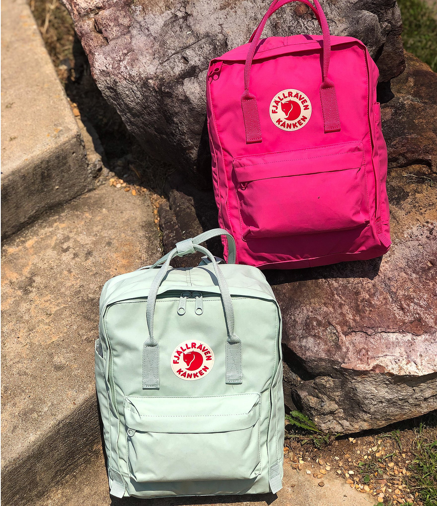 Fjallraven Patch Logo Kanken Water-Resistant Cotton Zipper Convertible Backpack