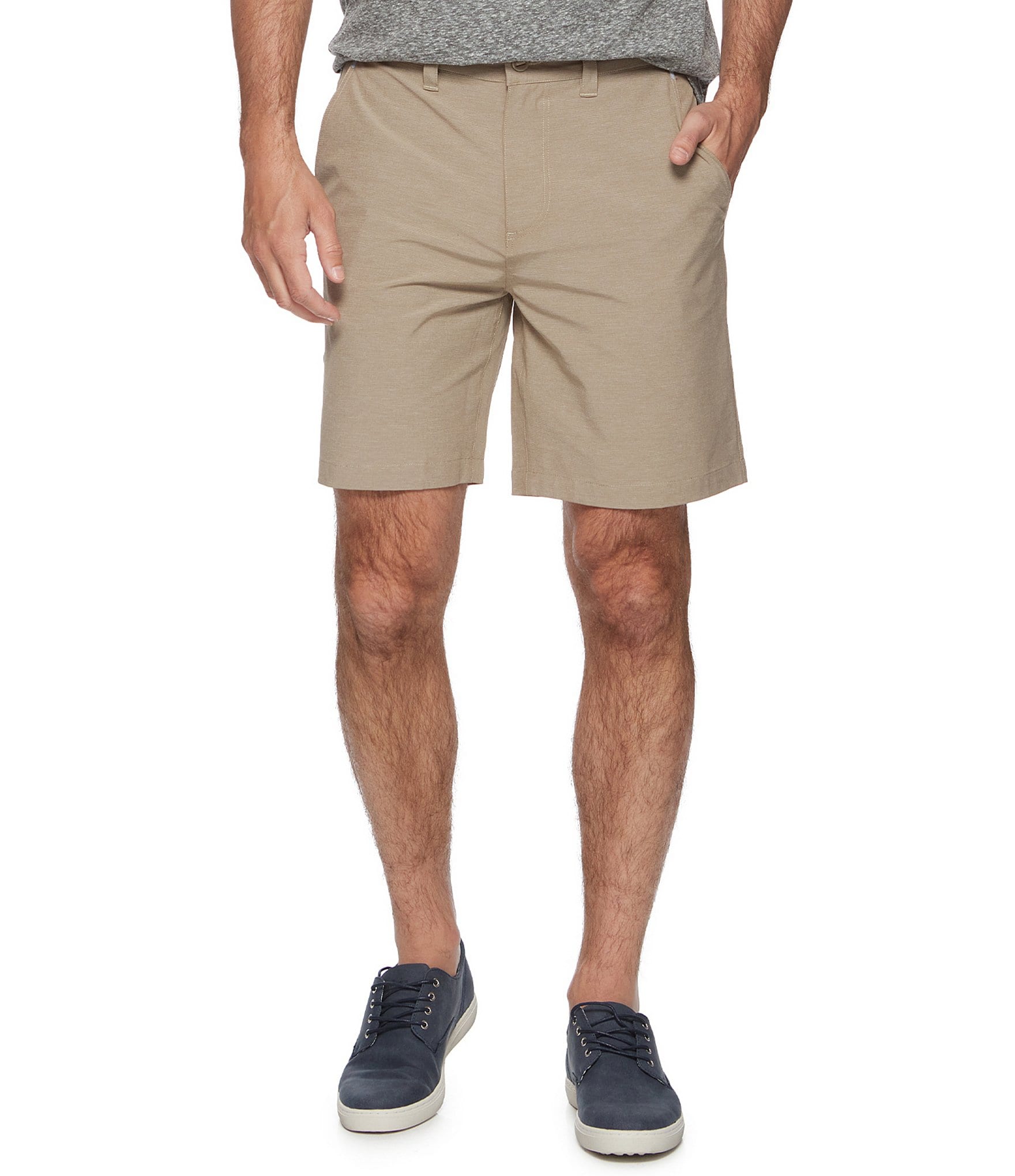 Flag and Anthem Any-Wear MadeFlex Slub Textured Hybrid Performance 8#double; Inseam Shorts