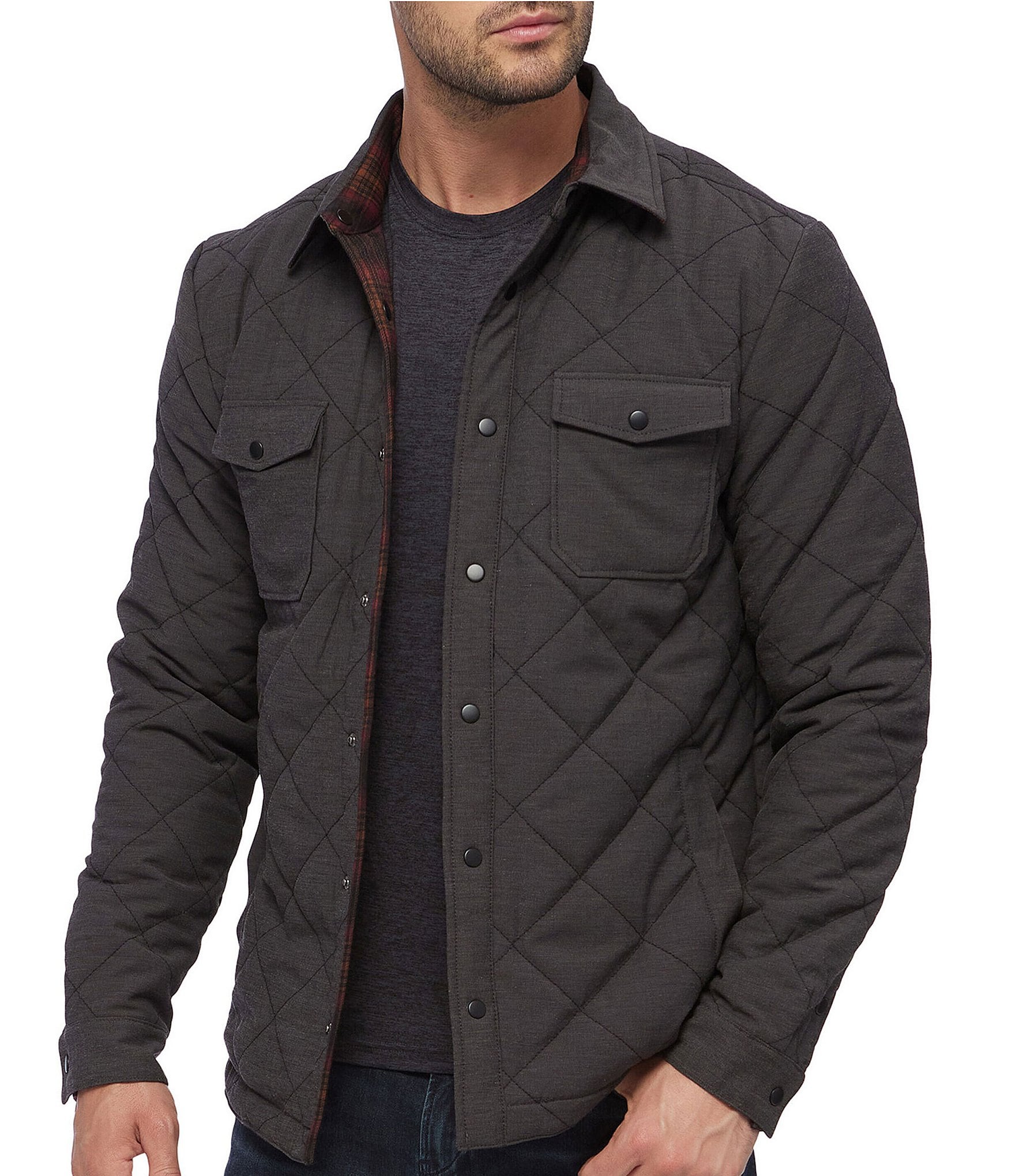 Flag and Anthem Chapin Quilted Flannel Jacket | Dillard's