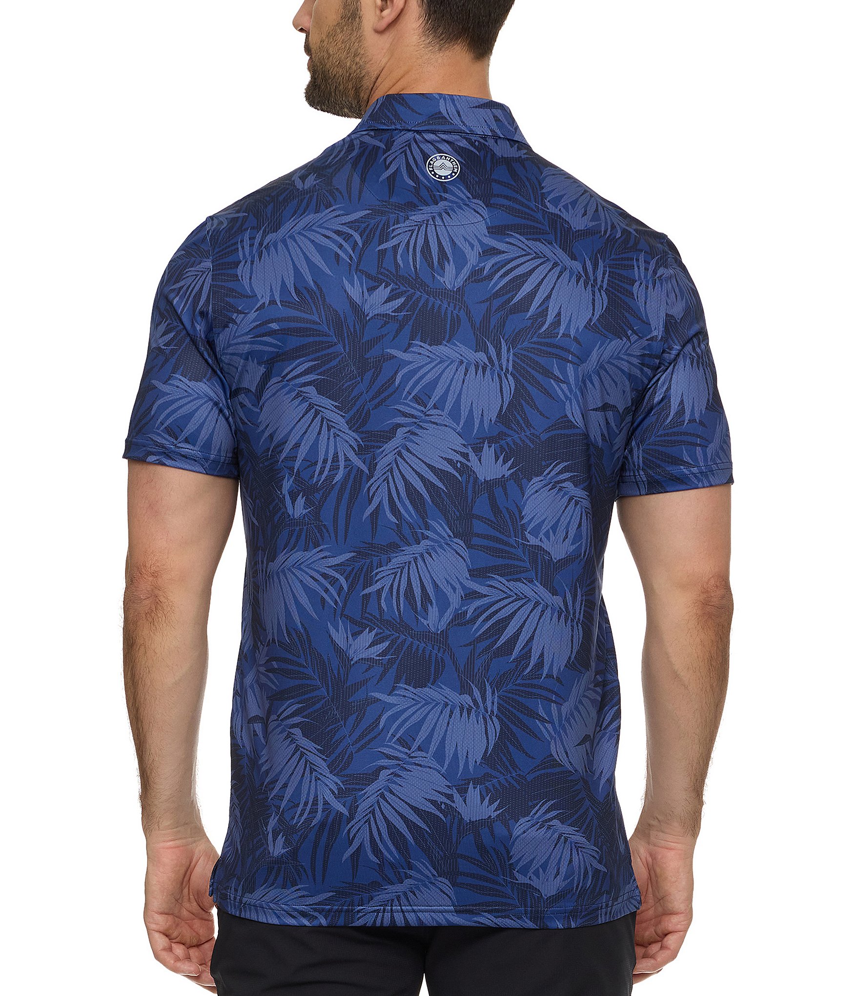 Flag and Anthem Hays Leaf Print MadeFlex Performance Short Sleeve Jersey Polo