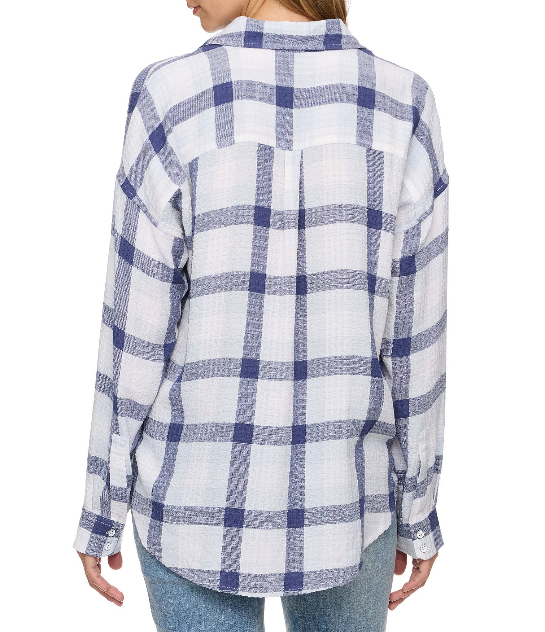 Flag and Anthem Leetonia Plaid Long Sleeve Oversized Woven Shirt