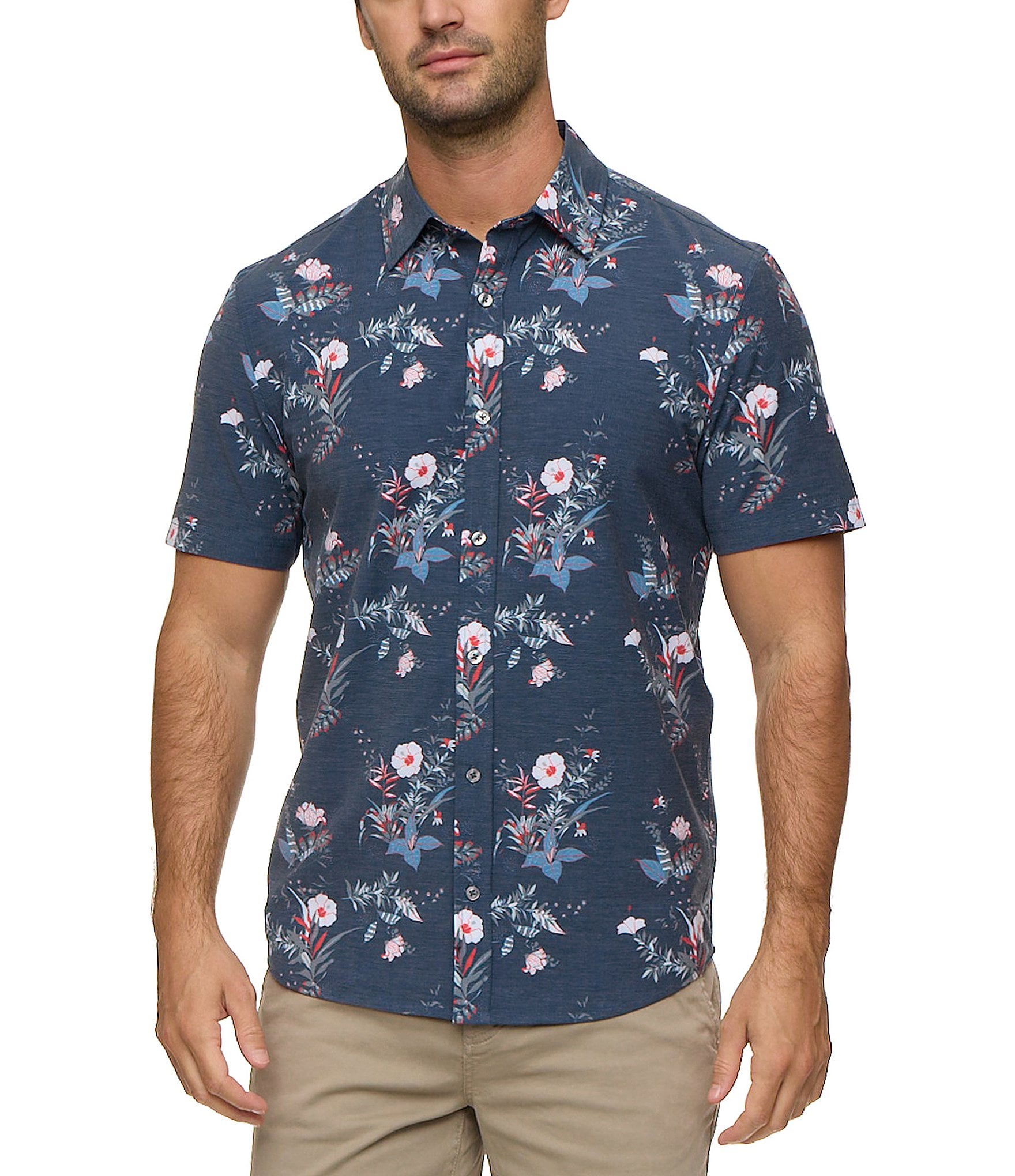 Flag and Anthem Milligan UPF Performance Floral Short Sleeve Shirt