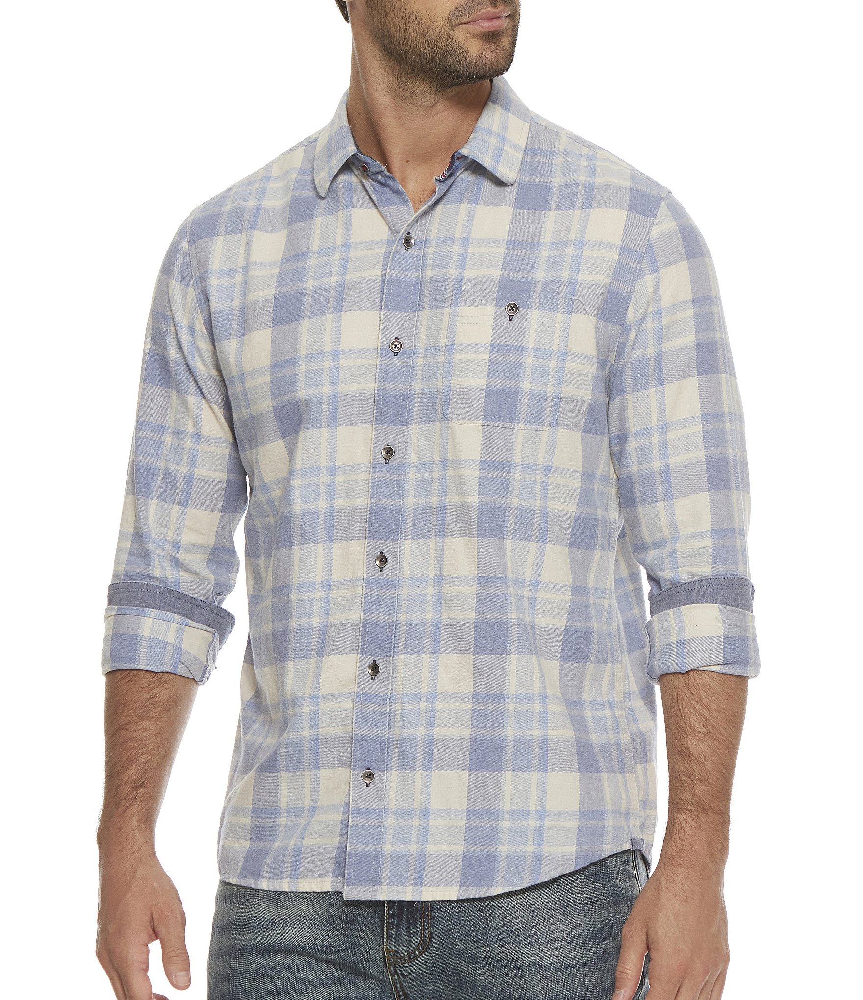 Flag and Anthem Rosedale Plaid Long Sleeve Woven Shirt | Dillard's