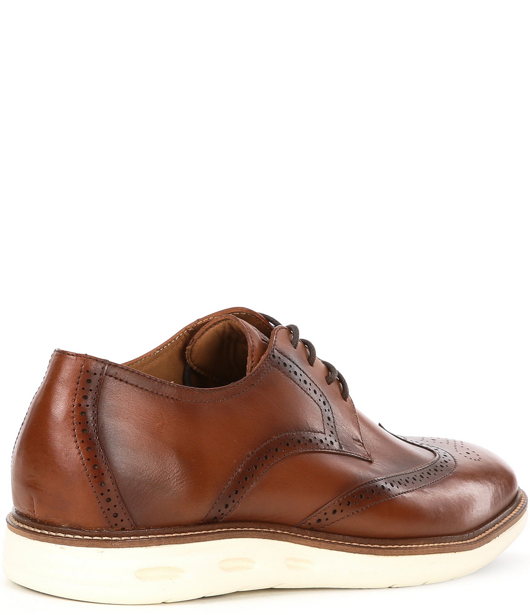 Flag LTD. Men's Colston Leather Hybrid Brogue Detail Wingtip Oxfords