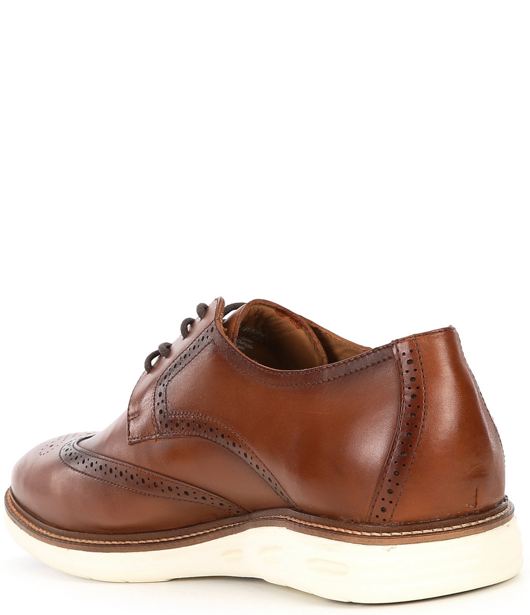 Flag LTD. Men's Colston Leather Hybrid Brogue Detail Wingtip Oxfords