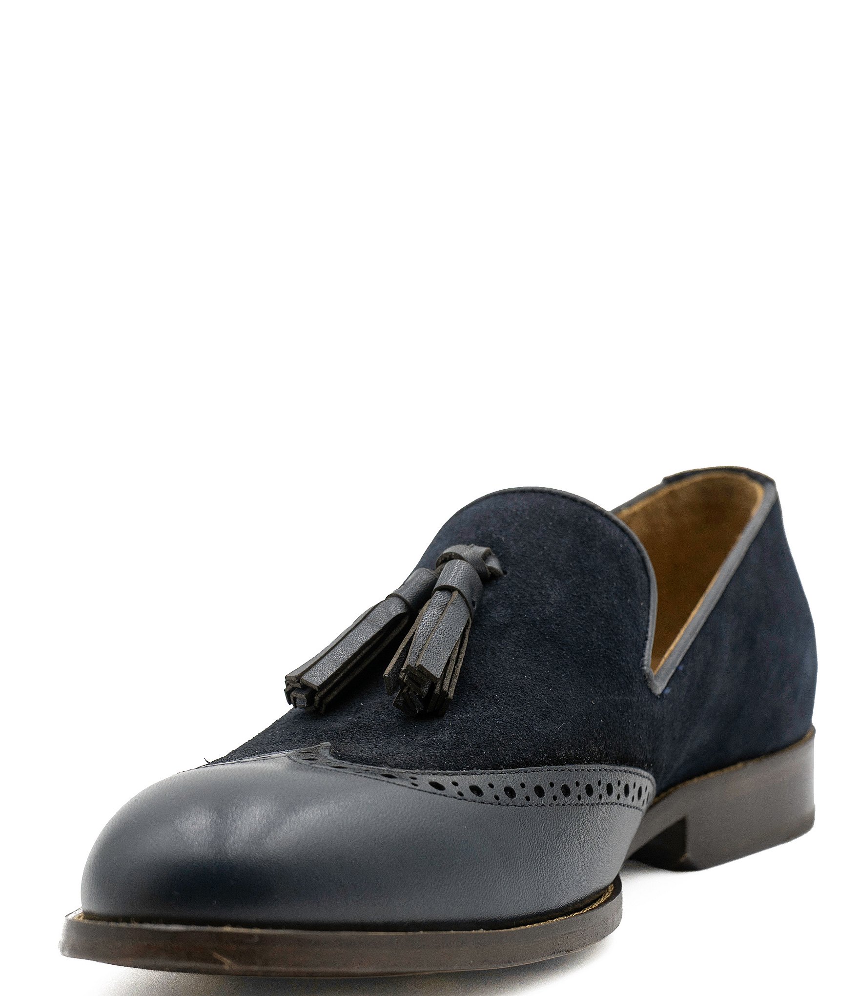 Flag LTD. Men's Kent Suede Wingtip Tassel Loafers