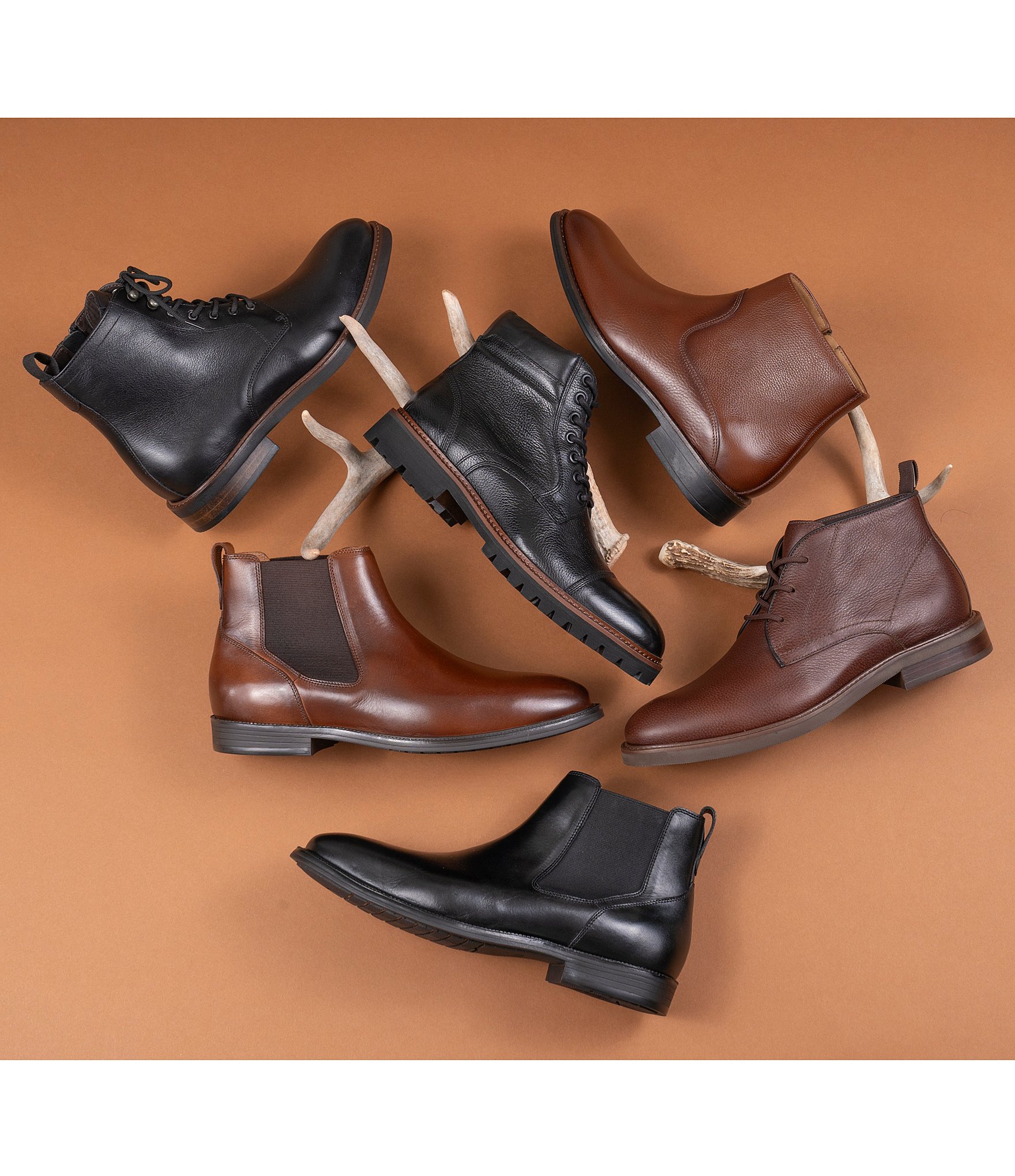 Flag LTD. Men's Monroe Leather Side Zip Dress Boots