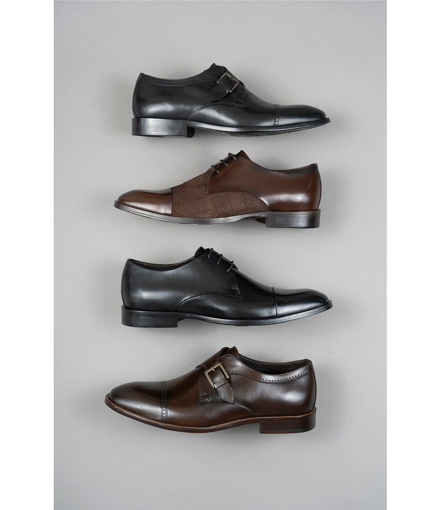Flag LTD. Men's Nathan Leather Combination Cap Toe Dress Oxfords