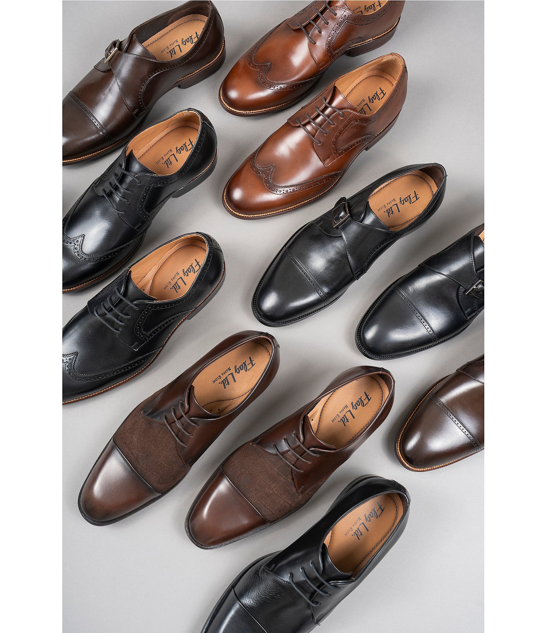 Flag LTD. Men's Nathan Leather Combination Cap Toe Dress Oxfords