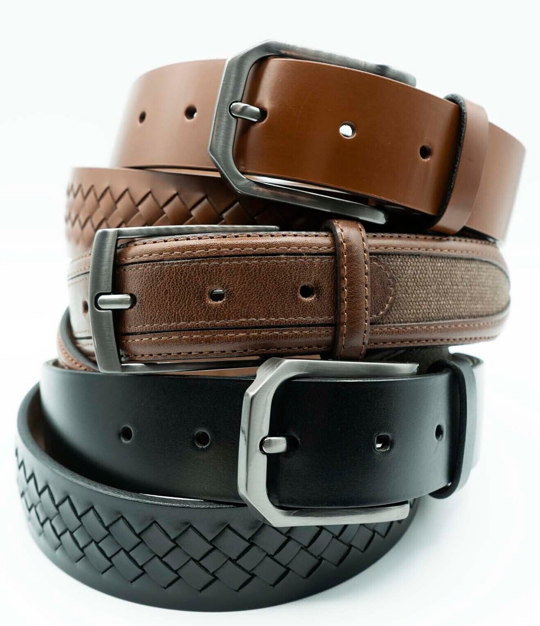 Flag LTD. Men's Noble Perforated Leather Belt