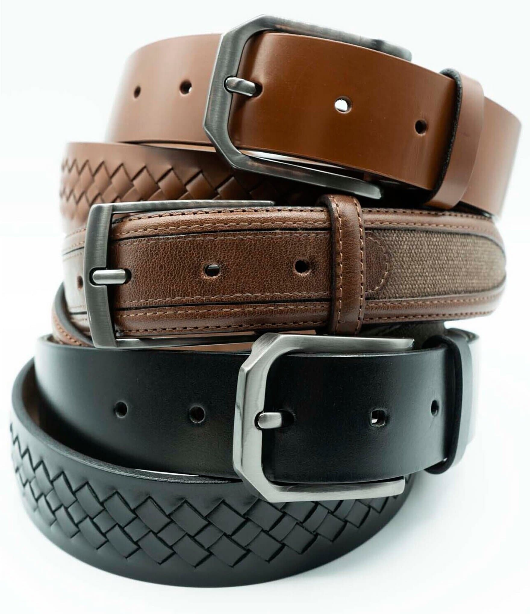 Flag LTD. Men's Noble Perforated Leather Belt