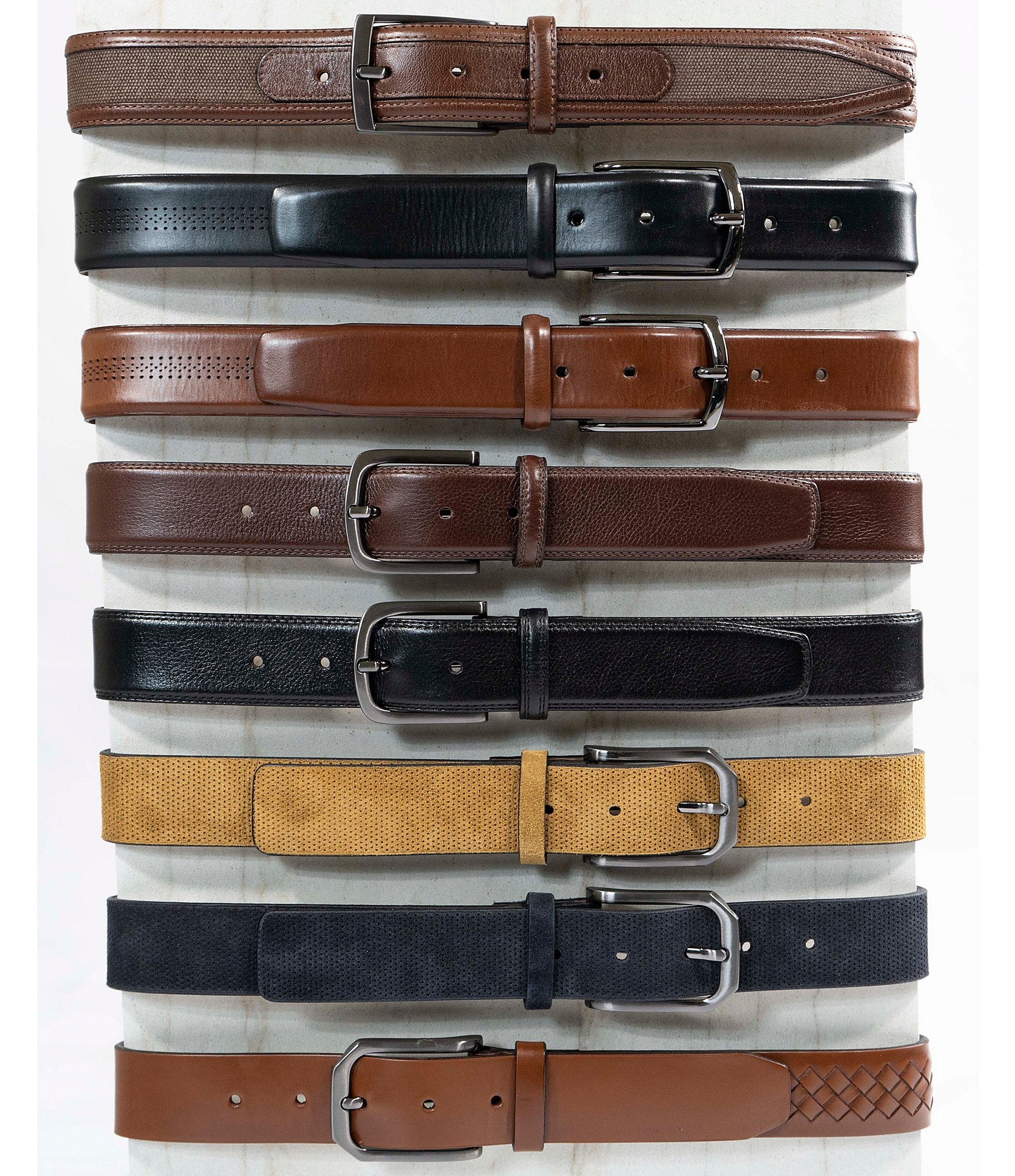 Flag LTD. Men's Noble Perforated Leather Belt