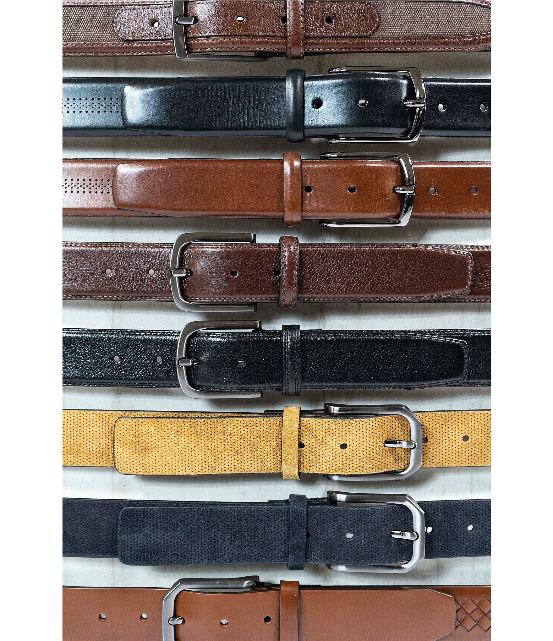 Flag LTD. Men's Noble Perforated Leather Belt