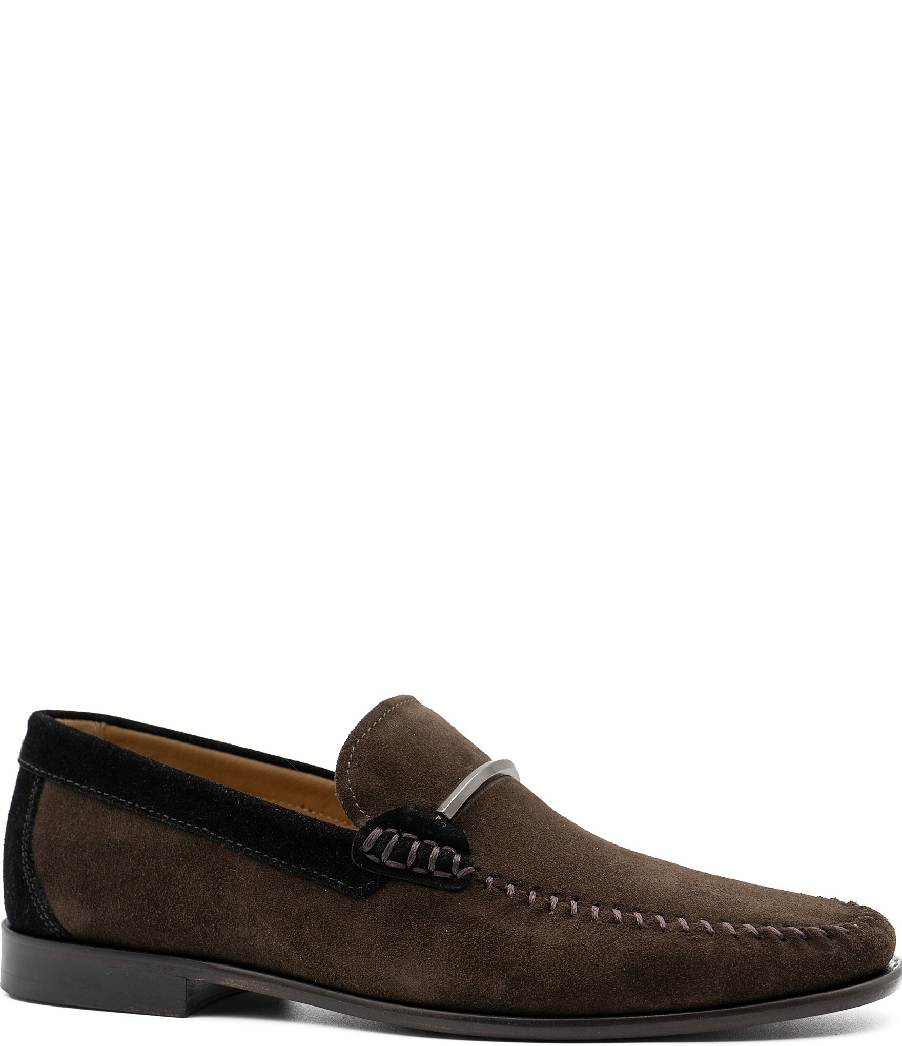 Donald J. Pliner Men\'s Nate Brown Leather Slip On Shoes Loafers Size 8.5 Womens - Dress Shoes – Emille Shoes main image 2