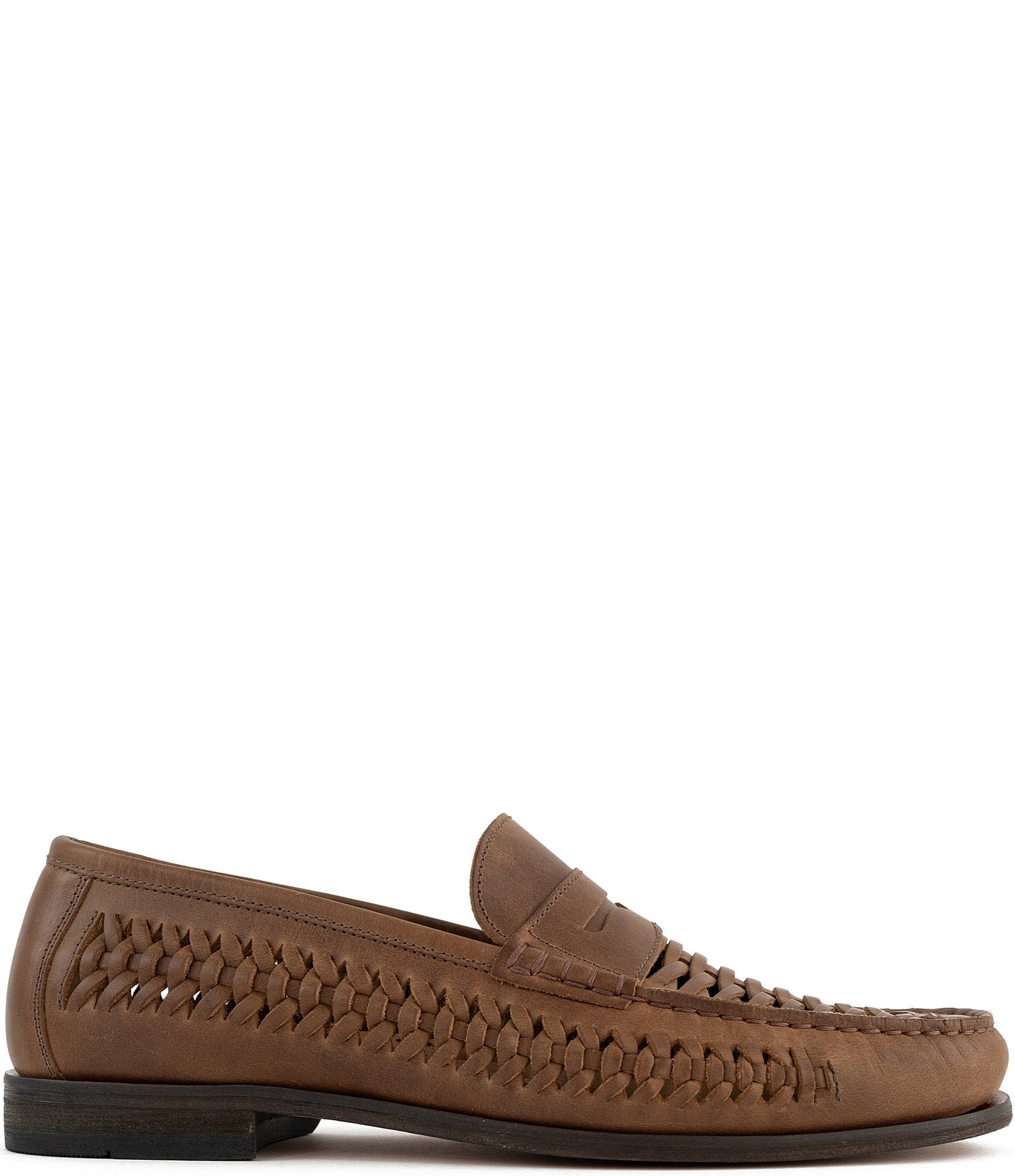 Flag LTD. Vincent Woven Leather Huarache Penny Loafers