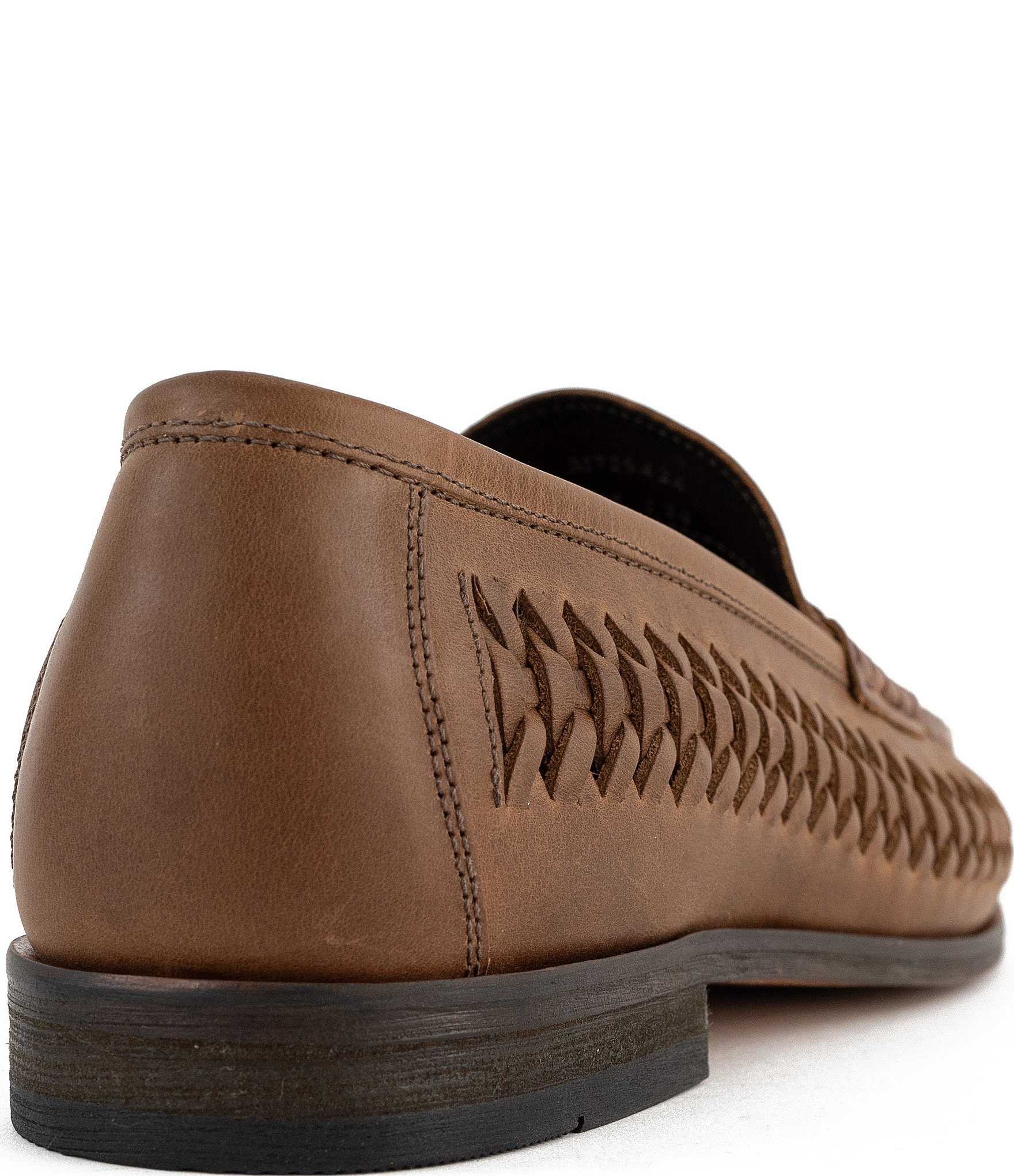 Flag LTD. Vincent Woven Leather Huarache Penny Loafers