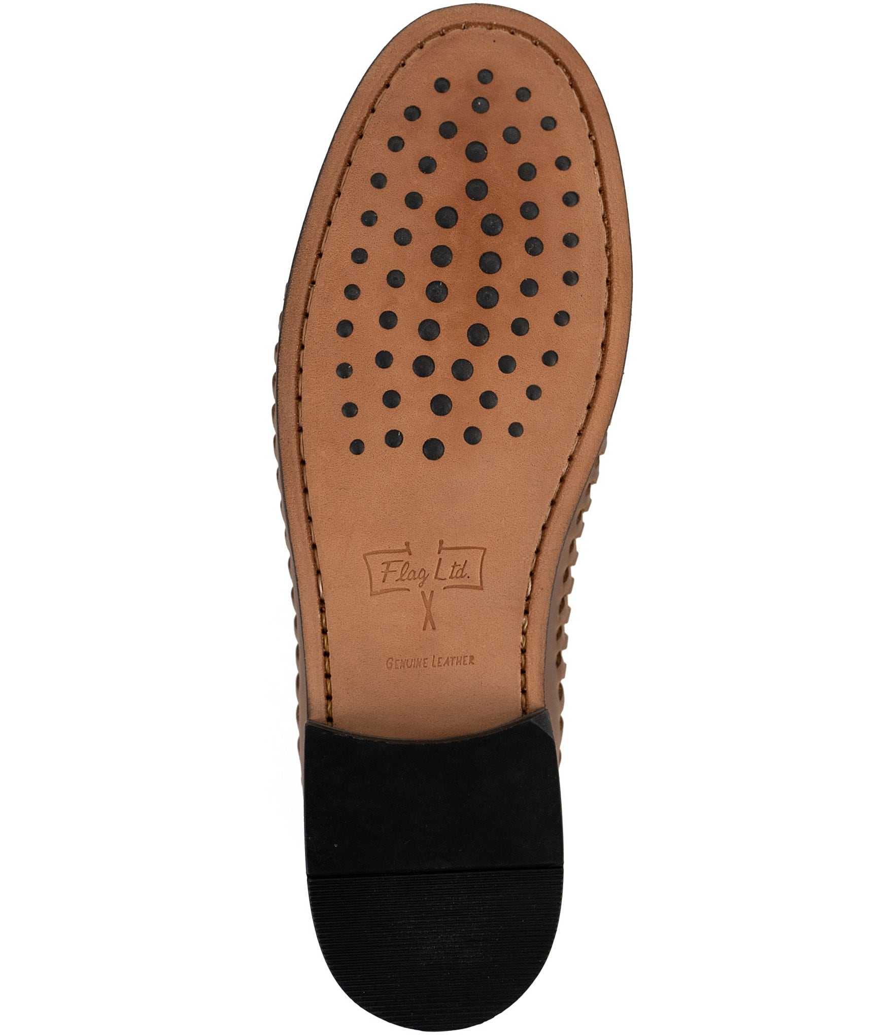 Flag LTD. Vincent Woven Leather Huarache Penny Loafers