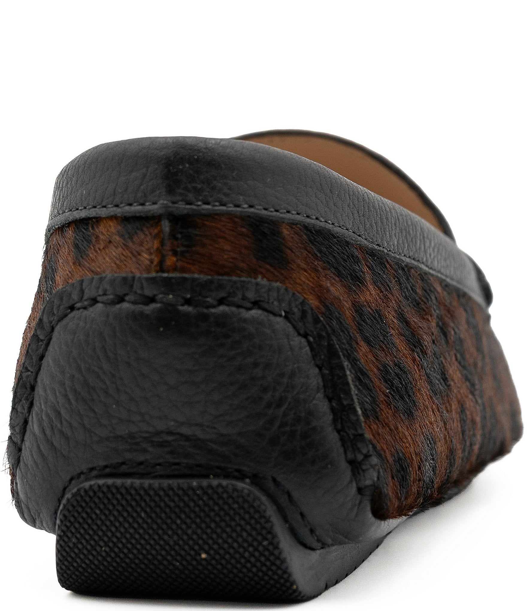 Flag LTD. Women's Morgan Leopard Print Calf Hair Penny Loafers