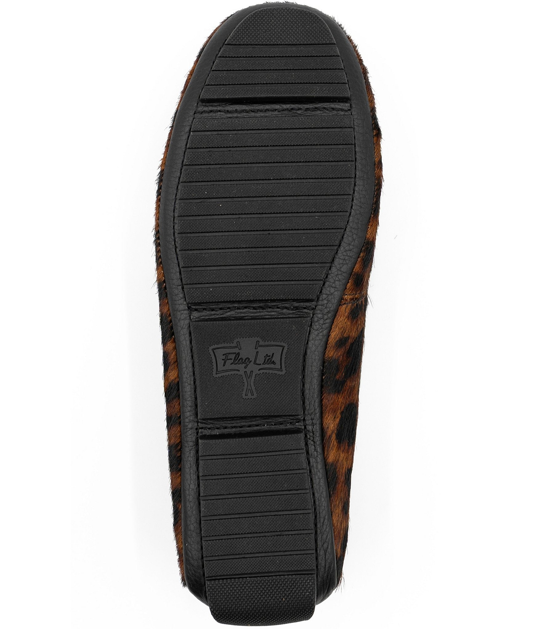 Flag LTD. Women's Morgan Leopard Print Calf Hair Penny Loafers
