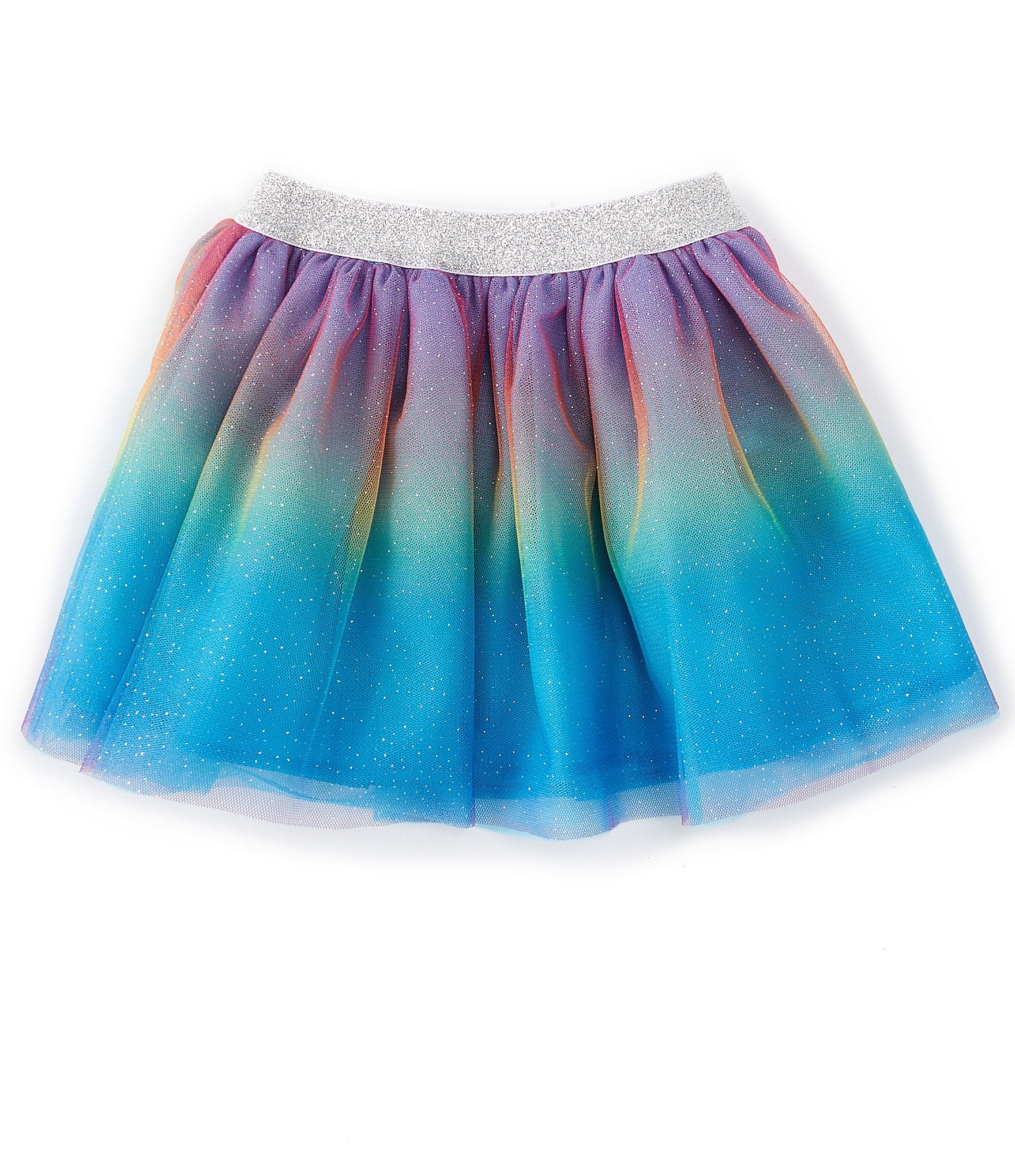 Flapdoodles Little Girls 2T-6X Rainbow With Glitter Tutu Skirt | Dillard's