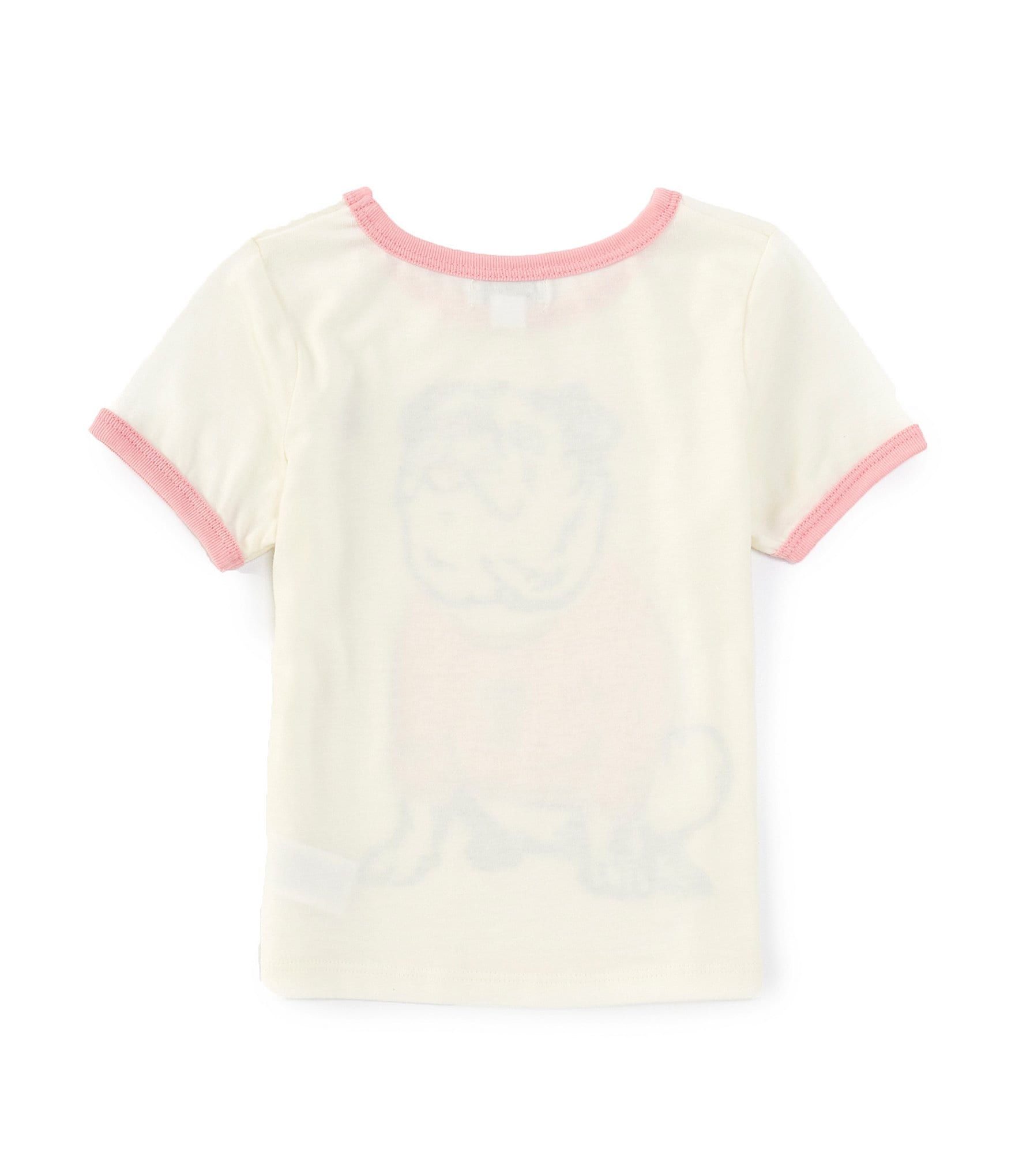 Flapdoodles Little Girls 2T-6X Short Sleeve Bulldog Screen Printed T-Shirt