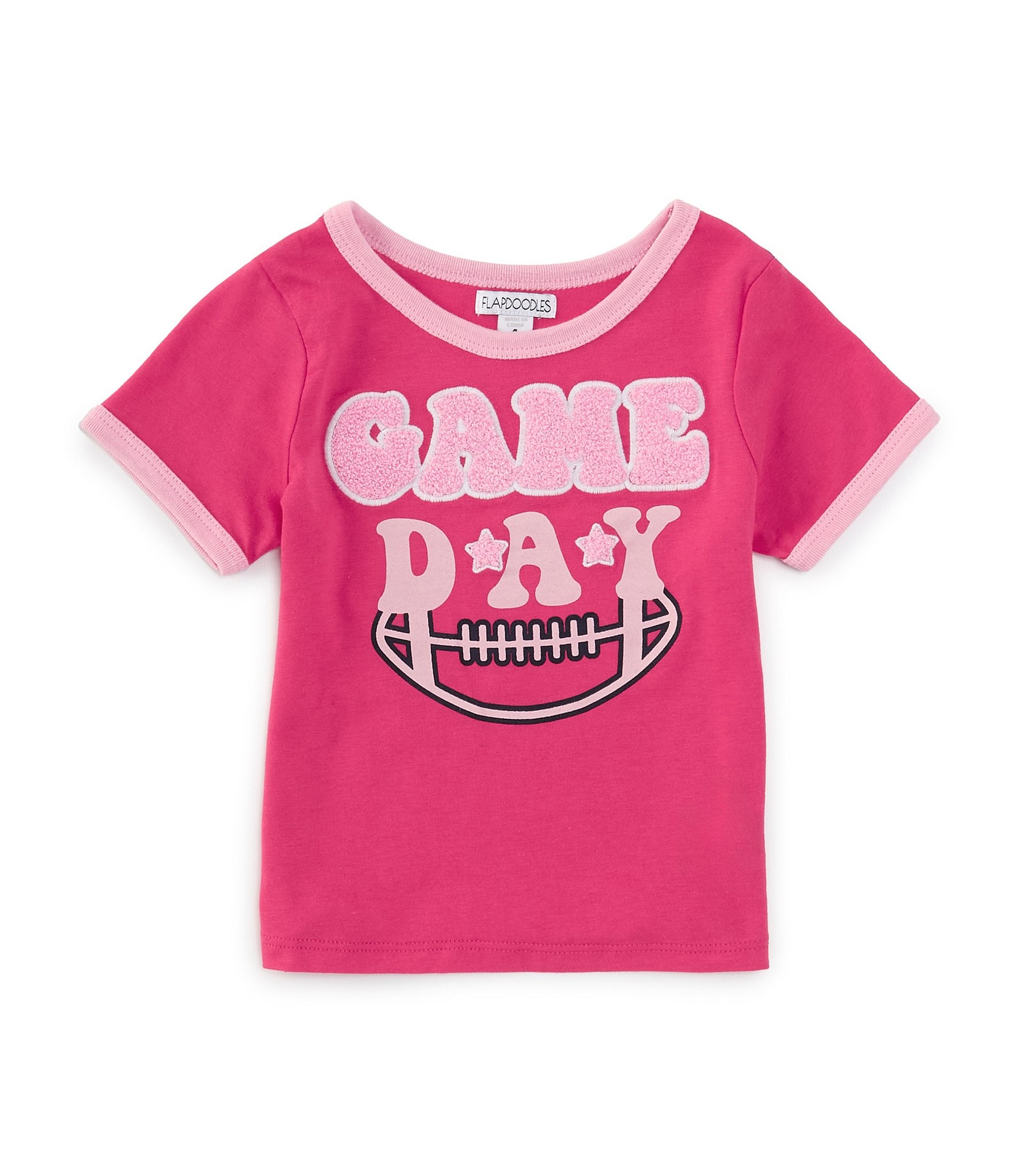 Flapdoodles Little Girls 2T-6X Short-Sleeve Game Day T-Shirt