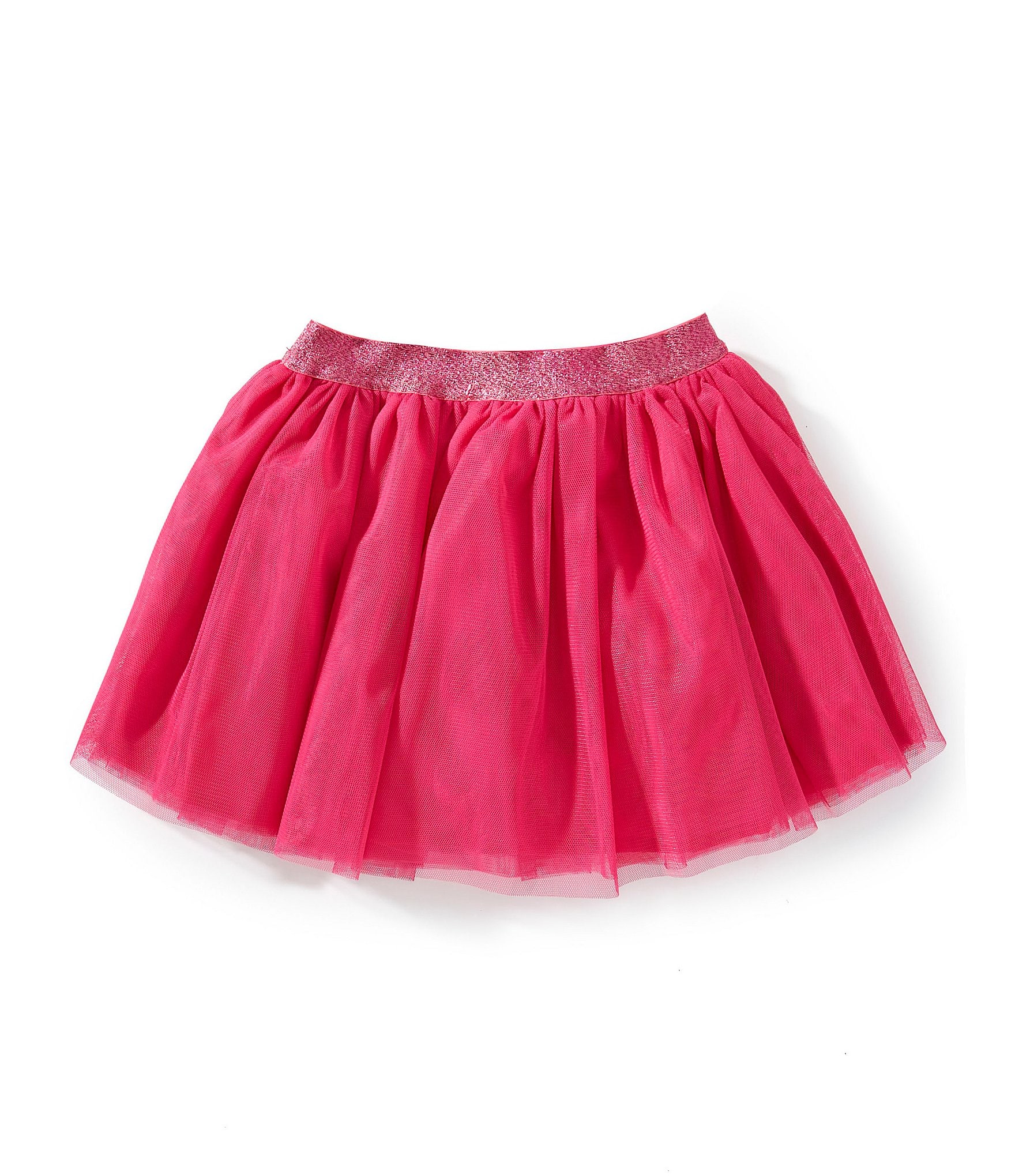 Flapdoodles Little Girls Floral Sequin Mesh Metallic Tutu Skirt