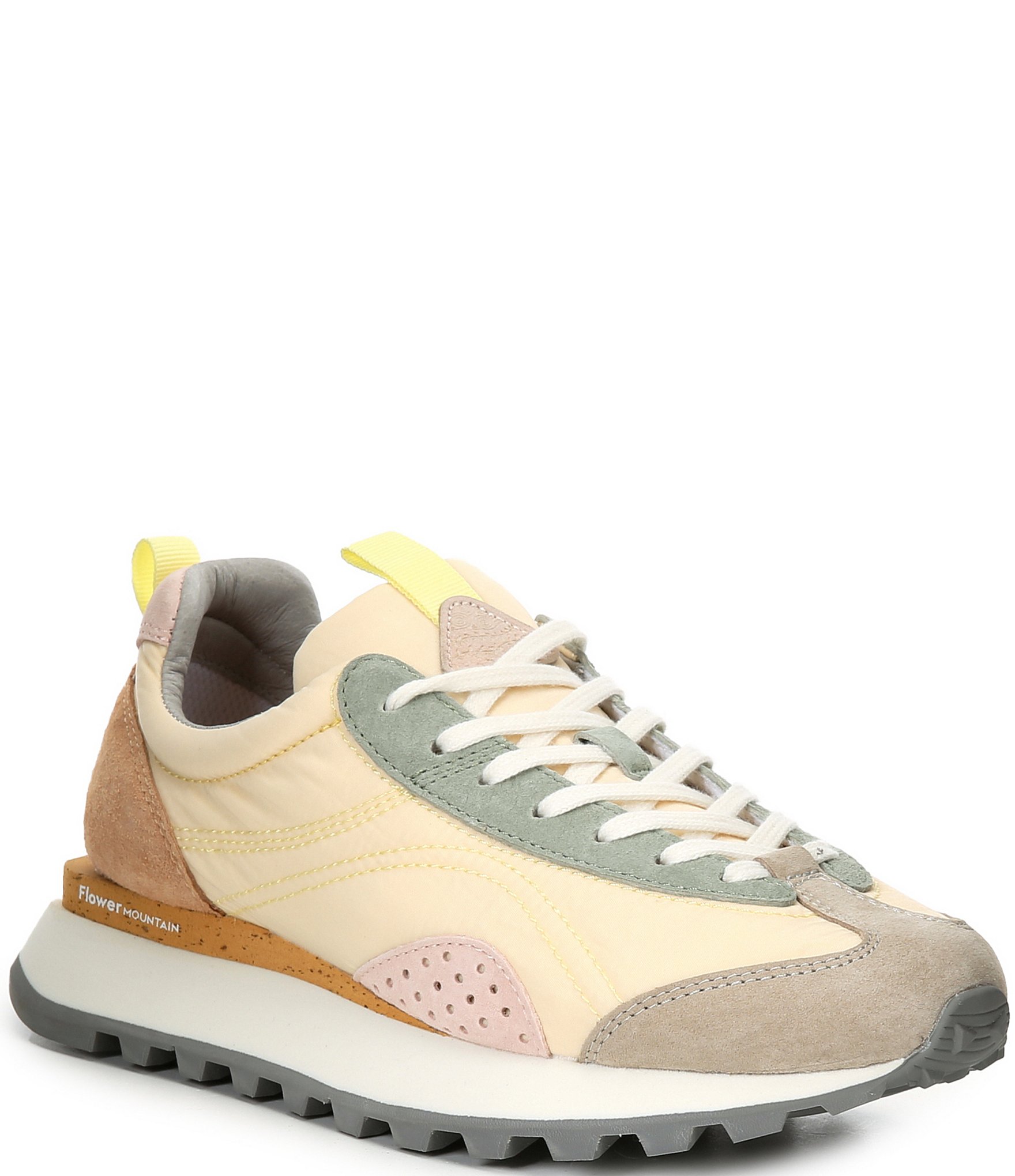 Flower Mountain Asuka Nylon and Suede Lace-Up Sneakers | Dillard's