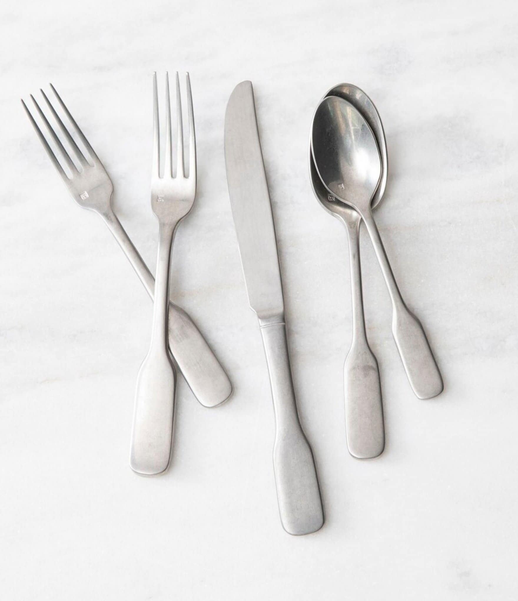 Fortessa Ashton Antiqued 20-Piece Stainless Steel Flatware Set