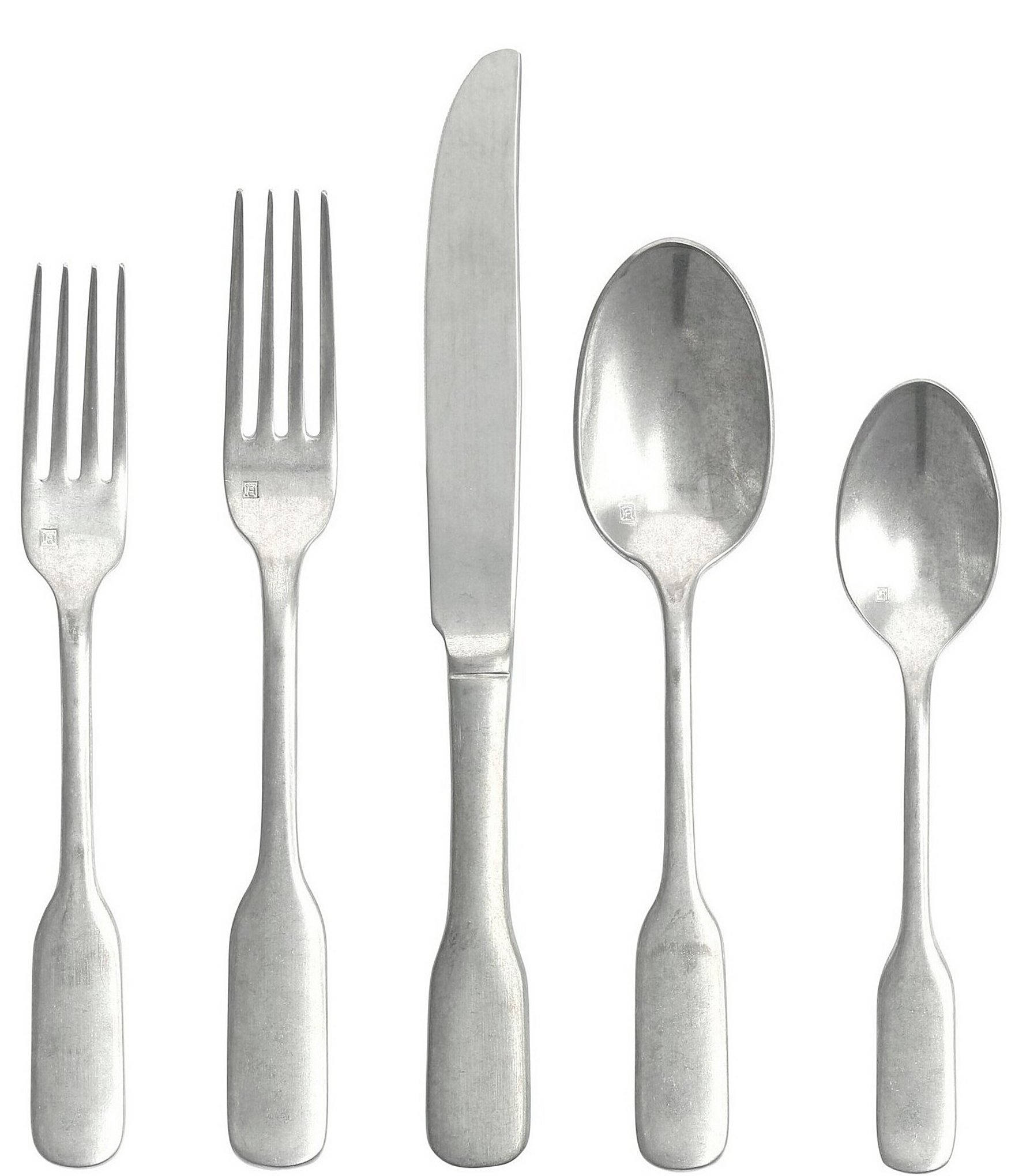 Fortessa Ashton Antiqued 5-piece Stainless Steel Flatware Set