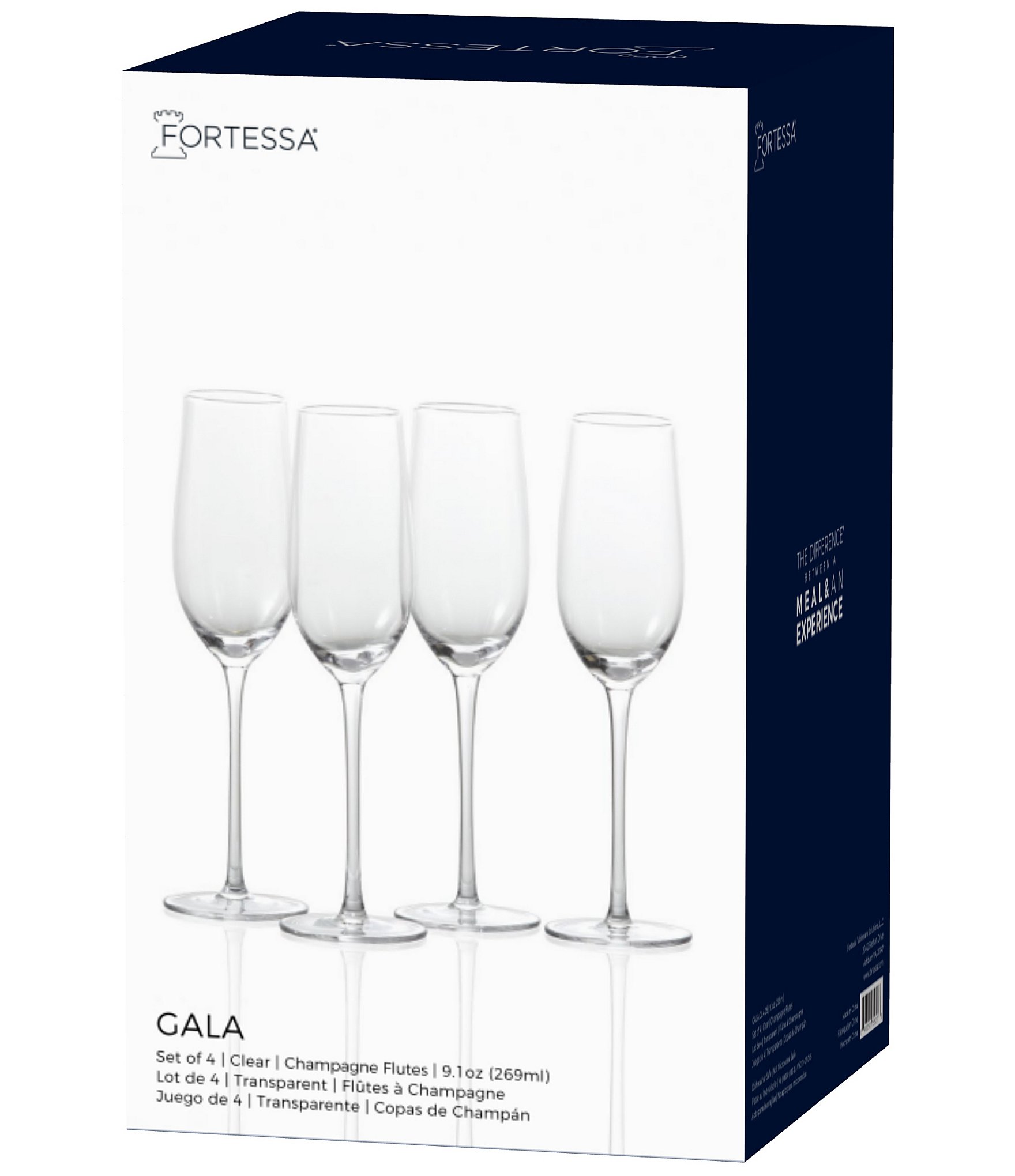 Fortessa Gala Champagne Flute Glasses, Set of 4