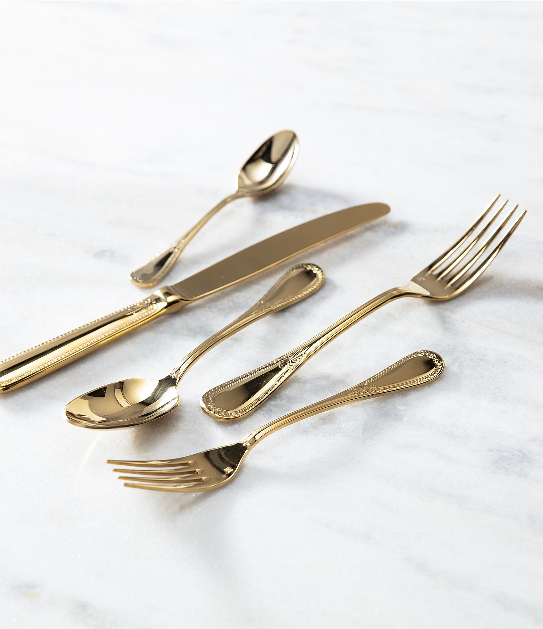 Fortessa Savoy Gold 20-Piece Stainless Steel Flatware Set