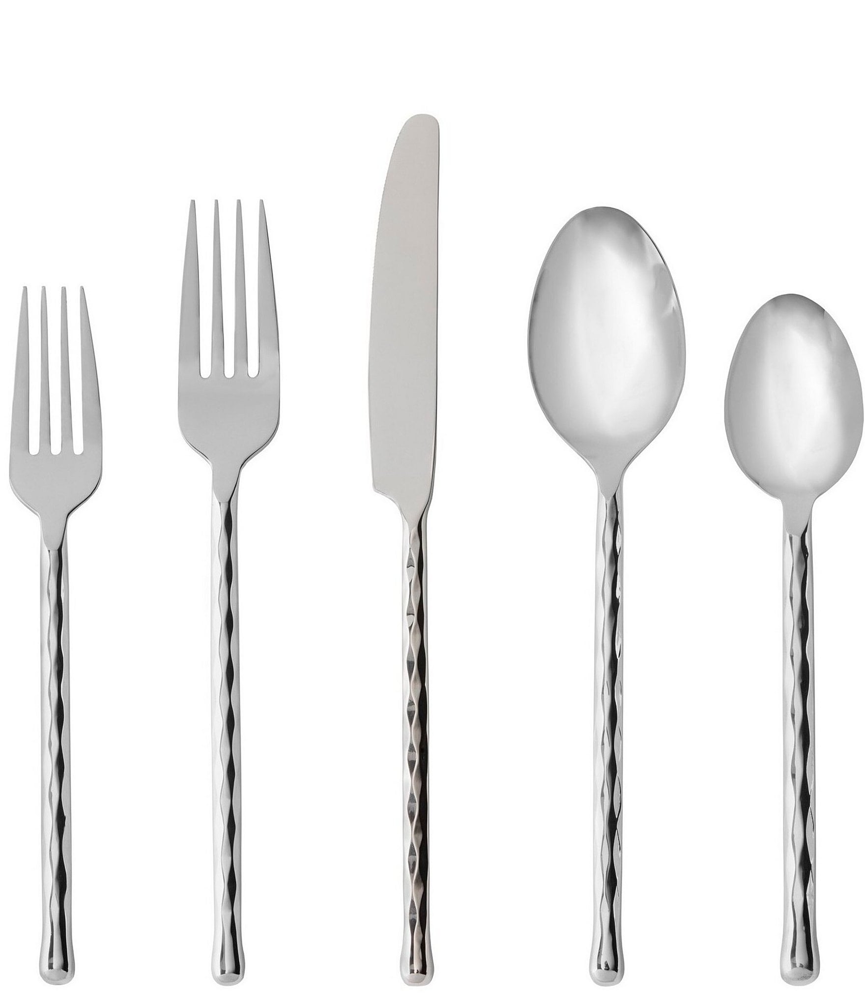 Fortessa Spindle 5-Piece Stainless Steel Flatware Set